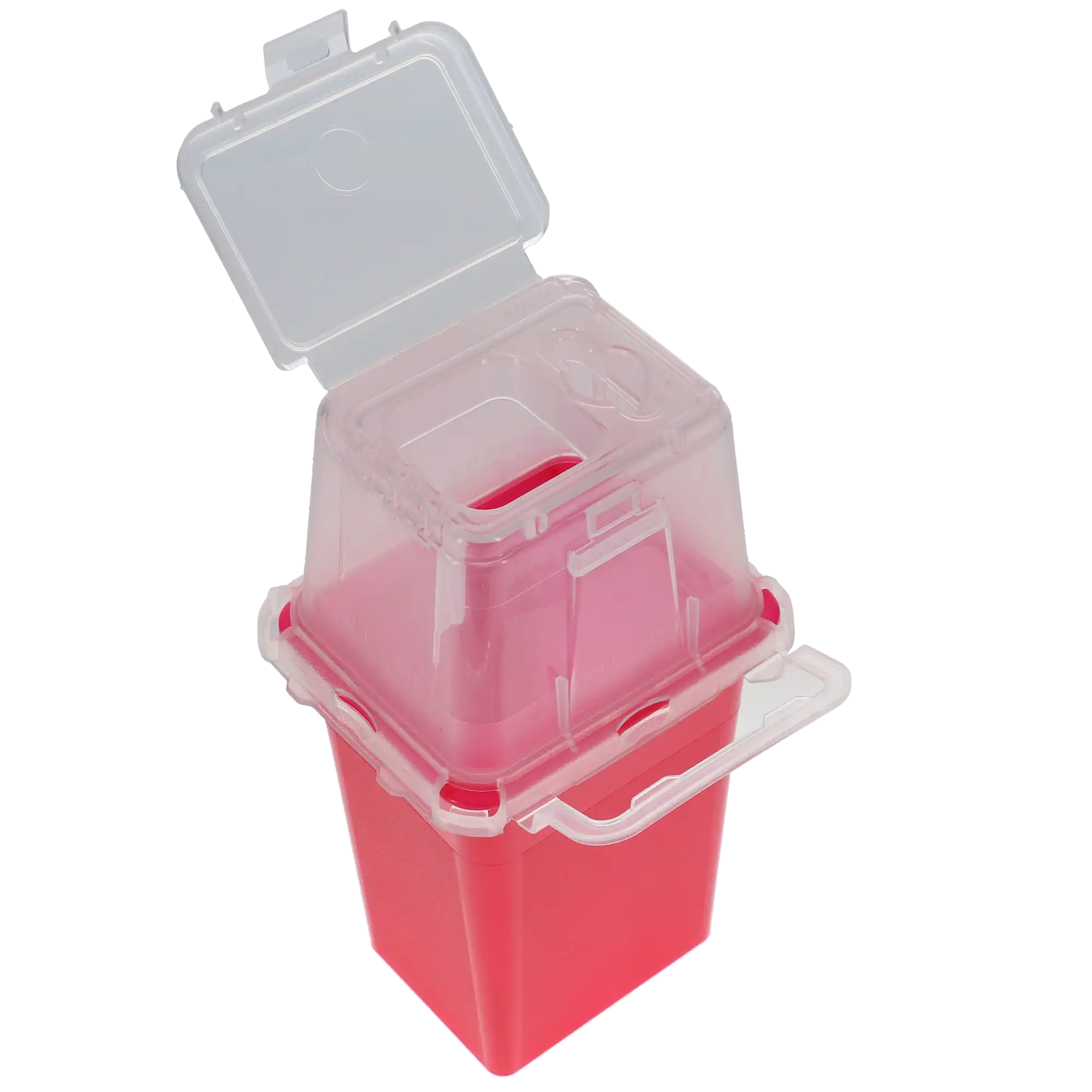 BD Phlebotomy Sharps Collector, 1.5 Qt Tray, Red, with Needle Port, 305487 thumbnail 5