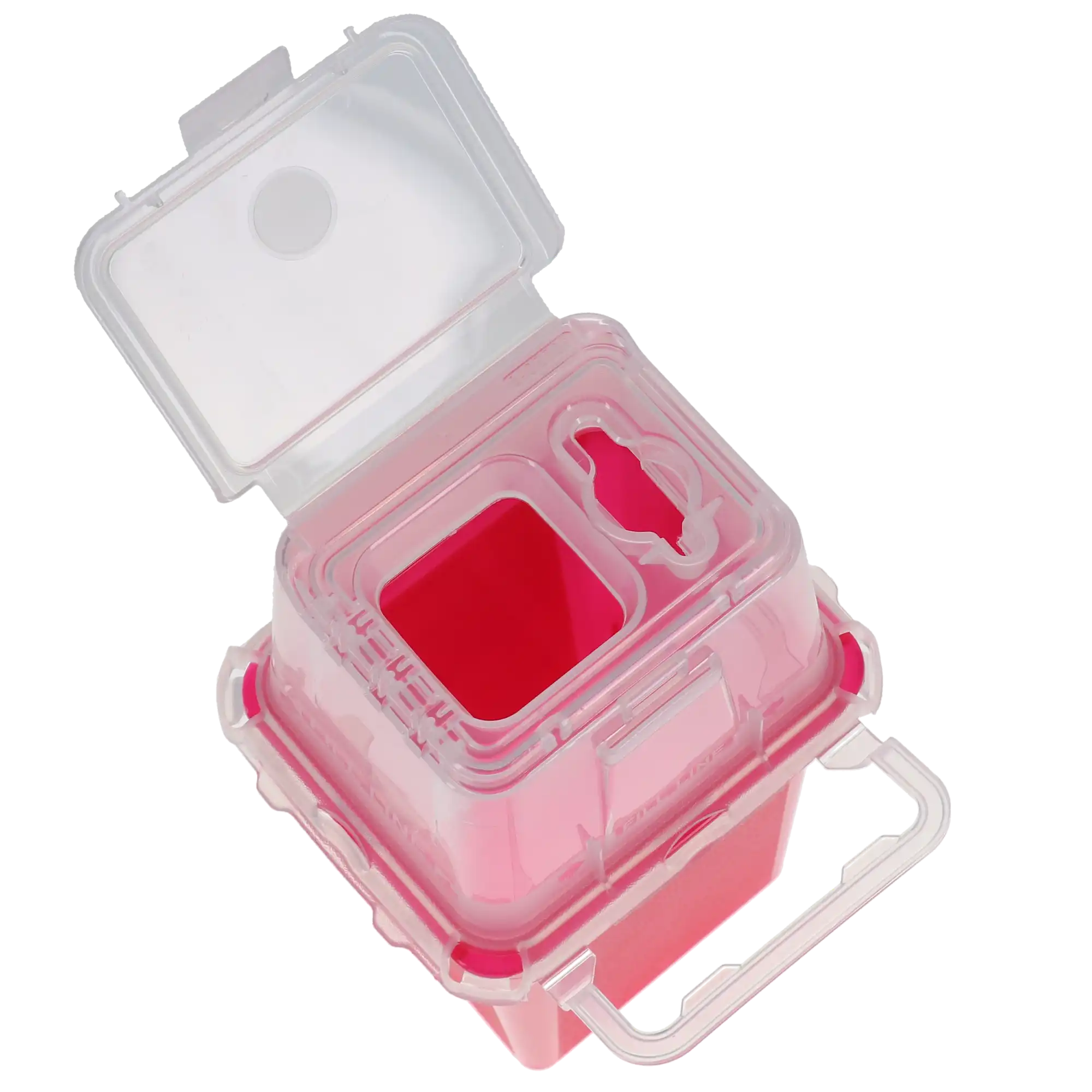 BD Phlebotomy Sharps Collector, 1.5 Qt Tray, Red, with Needle Port, 305487 thumbnail 6