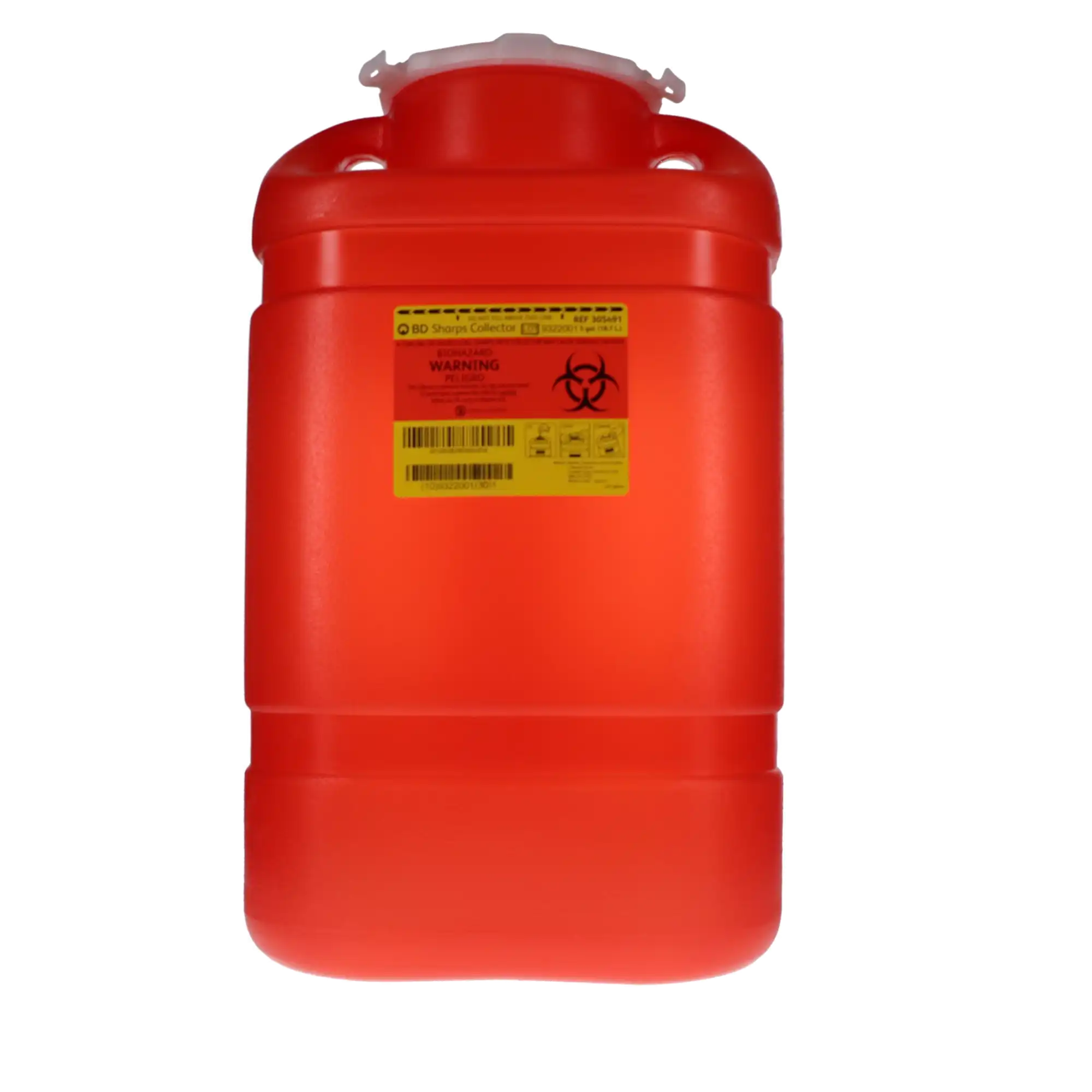 BD Multi-Use One-Piece Sharps Collector, Open Top, 19.7 Qt (5 Gal), Extra Large, Red, 1/Pk, 305491 thumbnail 6