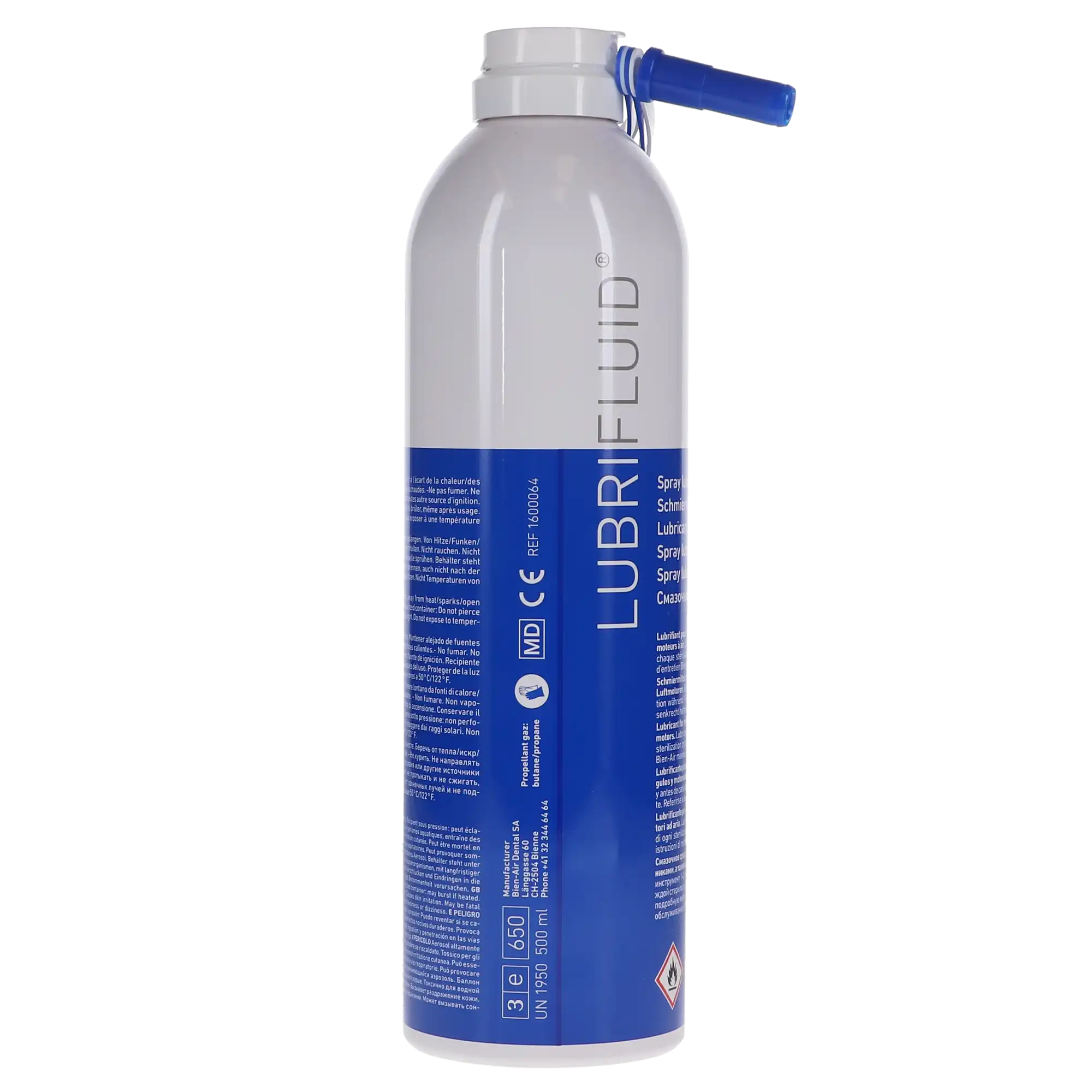 Bien-Air Lubrifluid 500 Spray Lubricant, 500 ml Can, 1600064-006 thumbnail 5