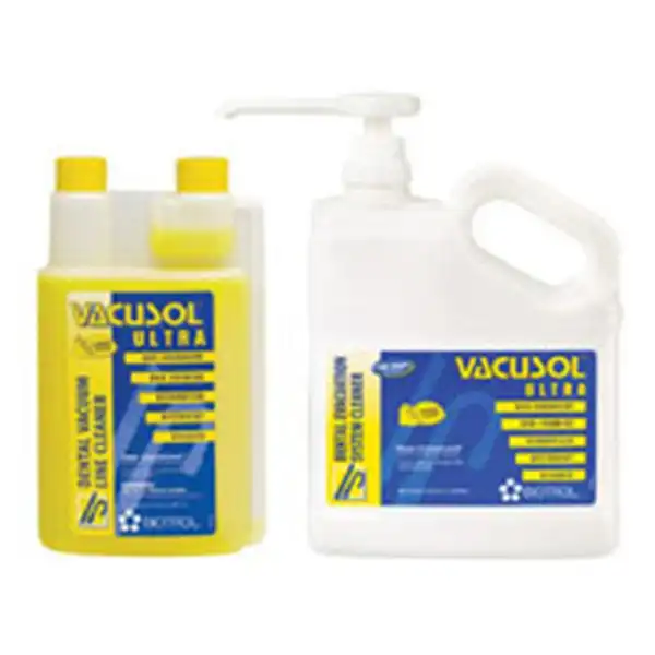 Vacusol Ultra Dental Vacuum Line Cleaner Solution Starter Kit, Lemon, 32 oz Bottle with EZ 1-2-3 Atomizer, 1 Kit, ED906 - Vacusol Ultra Dental Vacuum Line Cleaner Solution, Starter Kit, Lemon, 1/Pk, ED906 - Image 1