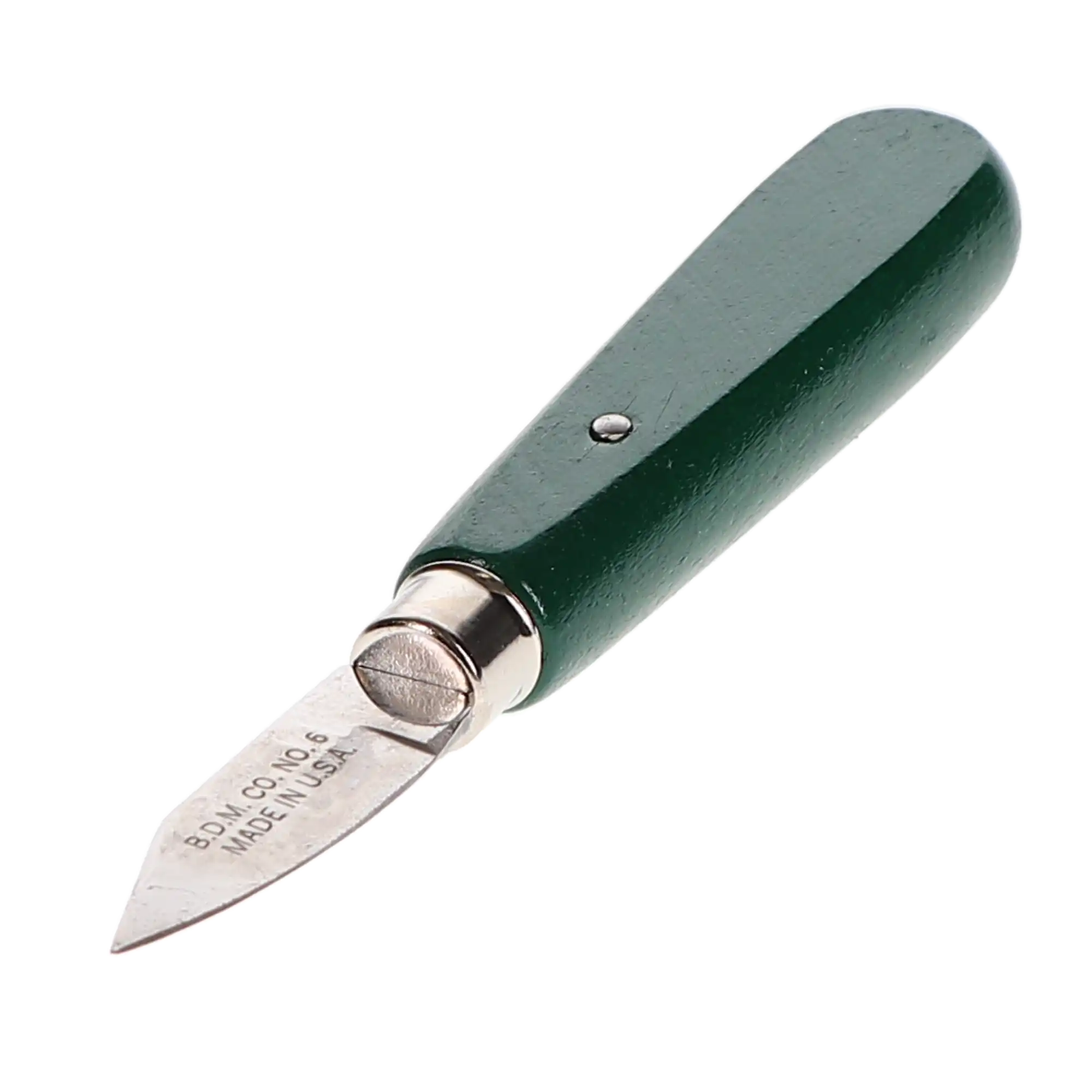 Buffalo Dental #6 Plaster Knife, Green Line Enameled Wood Handle, 1-1/2" Carbon Steel Blade, 55560 thumbnail 3