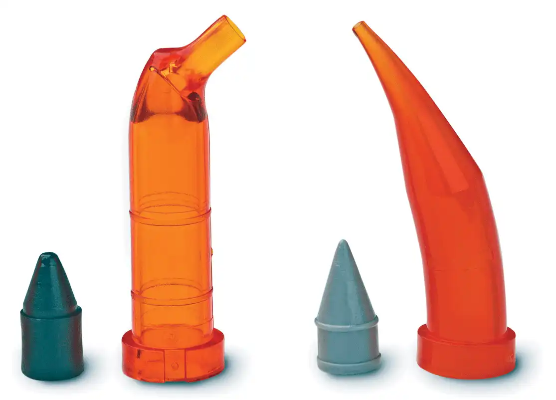AccuDose High Viscosity Tubes and Plugs, PhotoBloc Orange Tube with Black Plug, 500/Pk, 280023 thumbnail 2