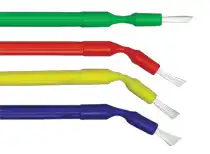 Benda Brush Mini Single-Ended Applicators, Fine Point, Yellow Handle, White Bristles, 576/Box, 370603 thumbnail 2
