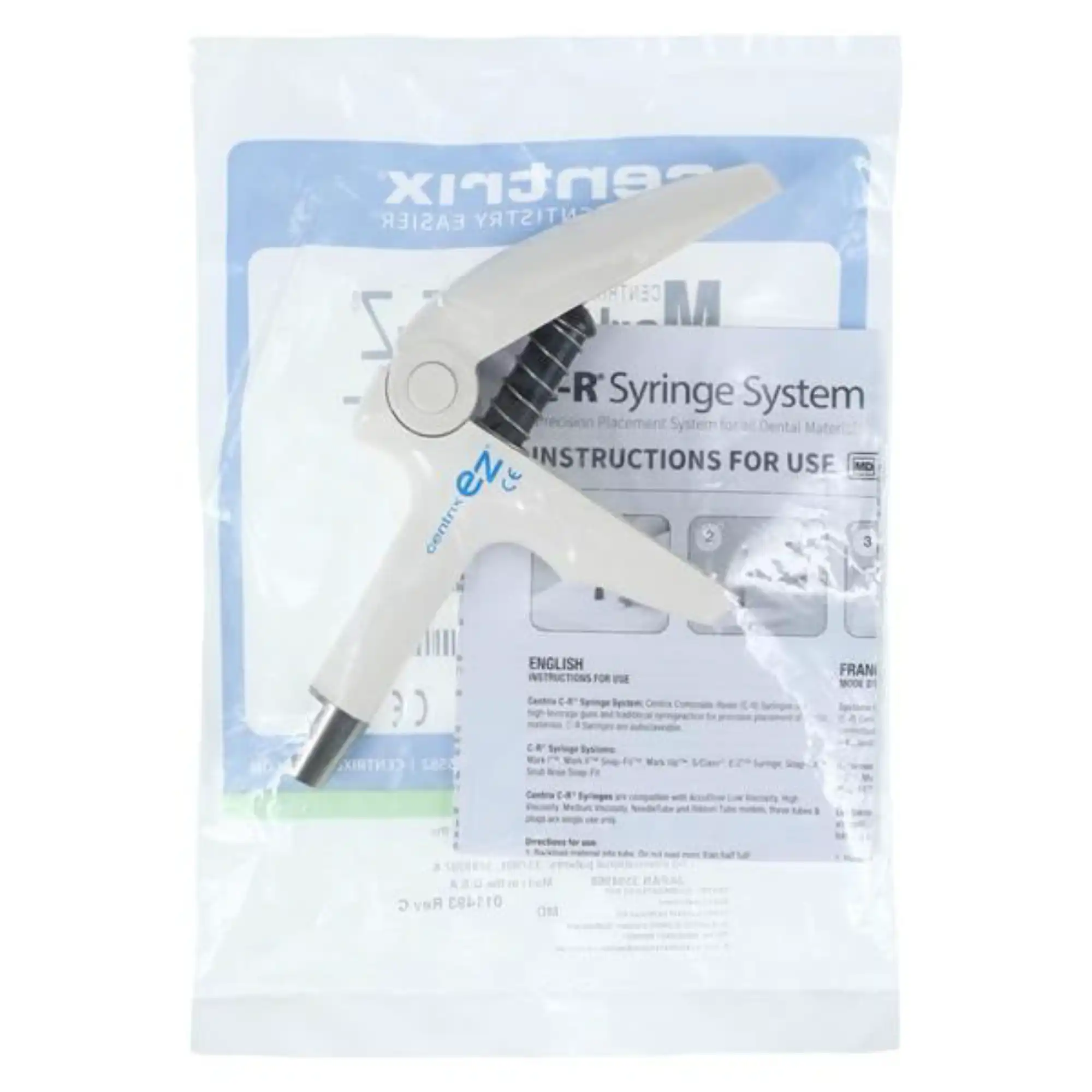 Centrix E/Z Syringe Dispenser, Stainless Steel Barrel, Drop n' Lock Loading, White, 1/Pk, 130700 thumbnail 5