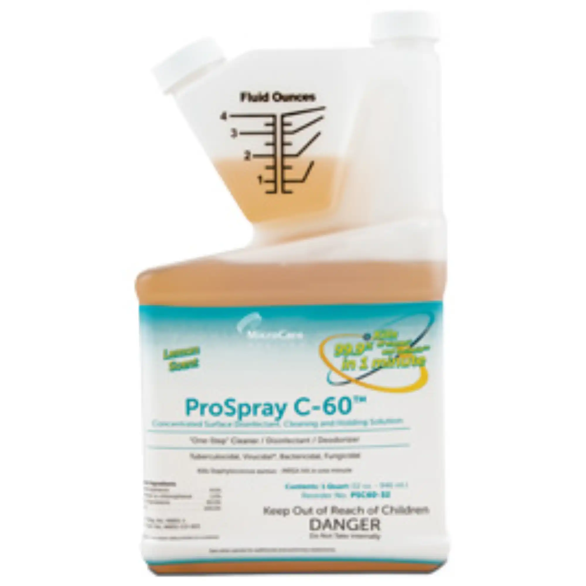 Spec Clean Concentrated Disinfectant, 32 oz Bottle, 12/Case, PSC60/32-1, C60/32 - Spec Clean Concentrated Disinfectant, PSC60/32-1 32 oz, 12/Pk, C60/32 - Image 1