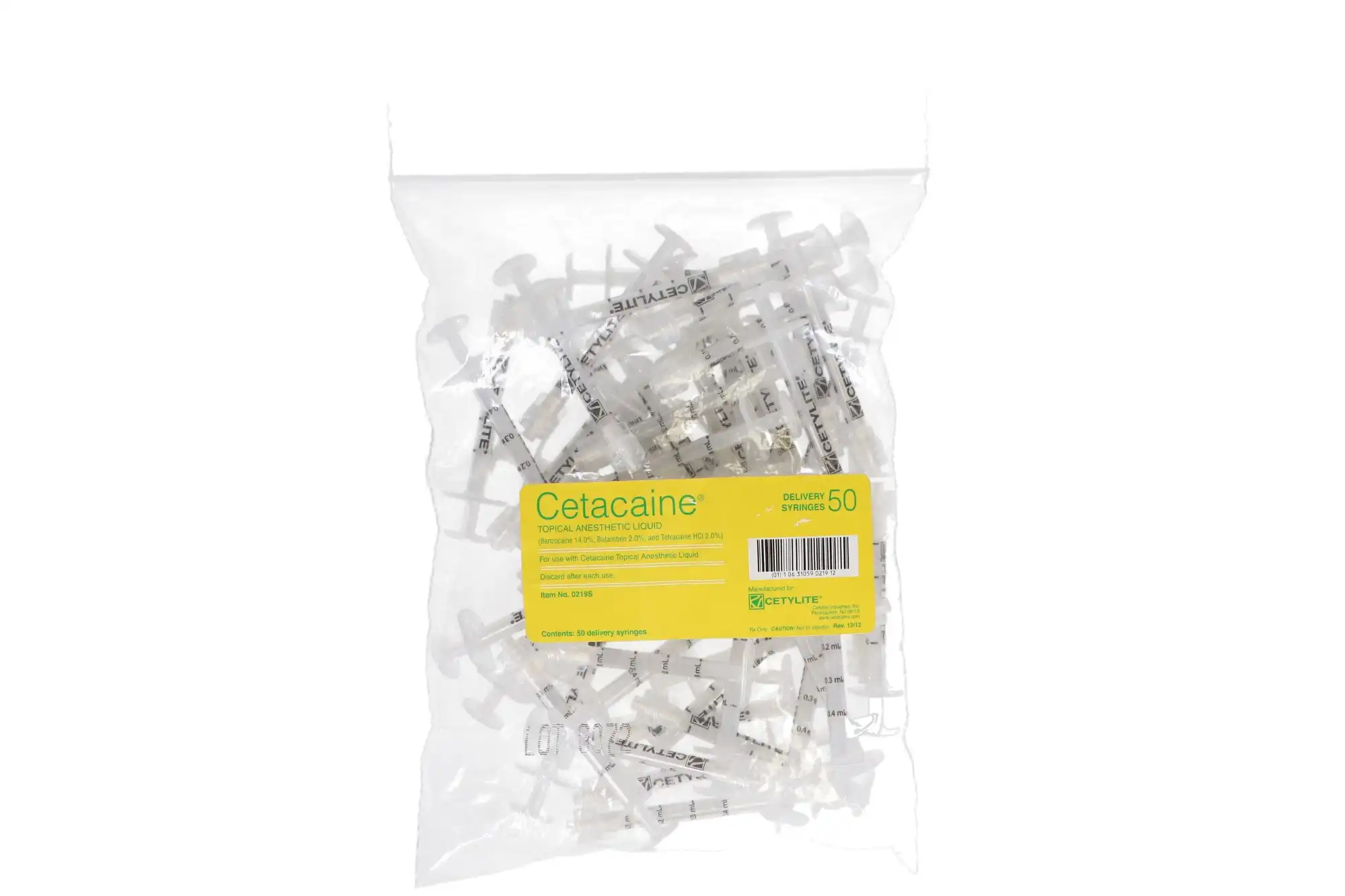 Cetacaine Delivery Syringes, 50/Pkg, 0219S thumbnail 4