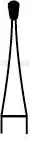 Alpen Operative Surgical Carbide Burs, FG, Pear, #330, 0.8 mm, 10/Pk, R100330 thumbnail 2