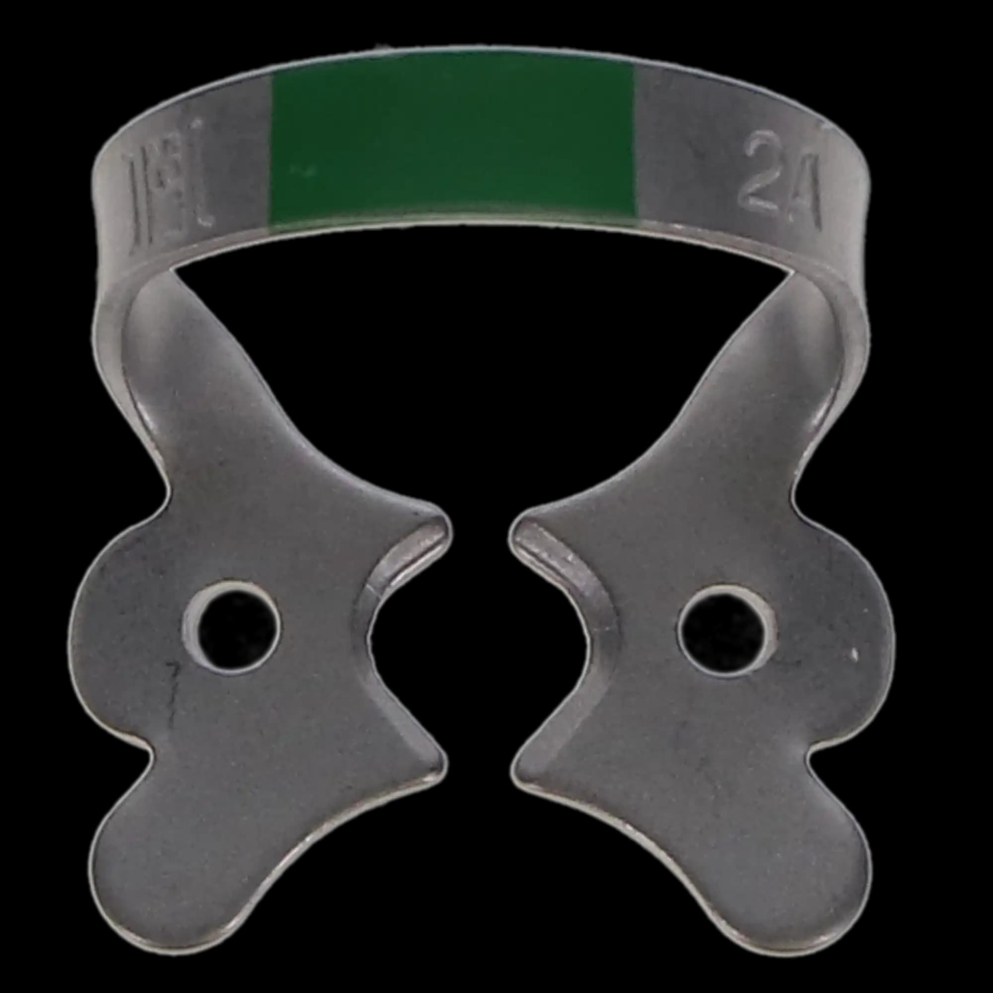Hygenic Fiesta Color-Coded Rubber Dam Clamp, #2A, Winged, Green, 1/Pk, H09958 thumbnail 2