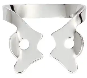 Hygenic Gloss Finish Winged Rubber Dam Clamp #2, Premolars & Upper Incisors, H02761 thumbnail 2