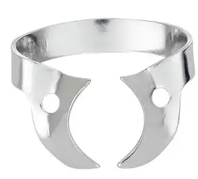 Hygenic Rubber Dam Clamp, #W14A, Wingless, Gloss Finish, for Large Partially Erupted Molars, 1/Pk, H02764 thumbnail 2