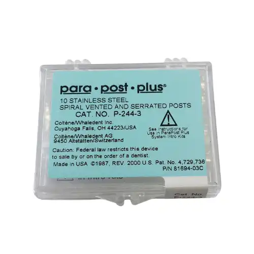 ParaPost Plus Stainless Steel Endodontic Post, Size 3 (0.036"/0.9mm), Brown, Bulk Refill, 25/Pk, P244-3B thumbnail 3
