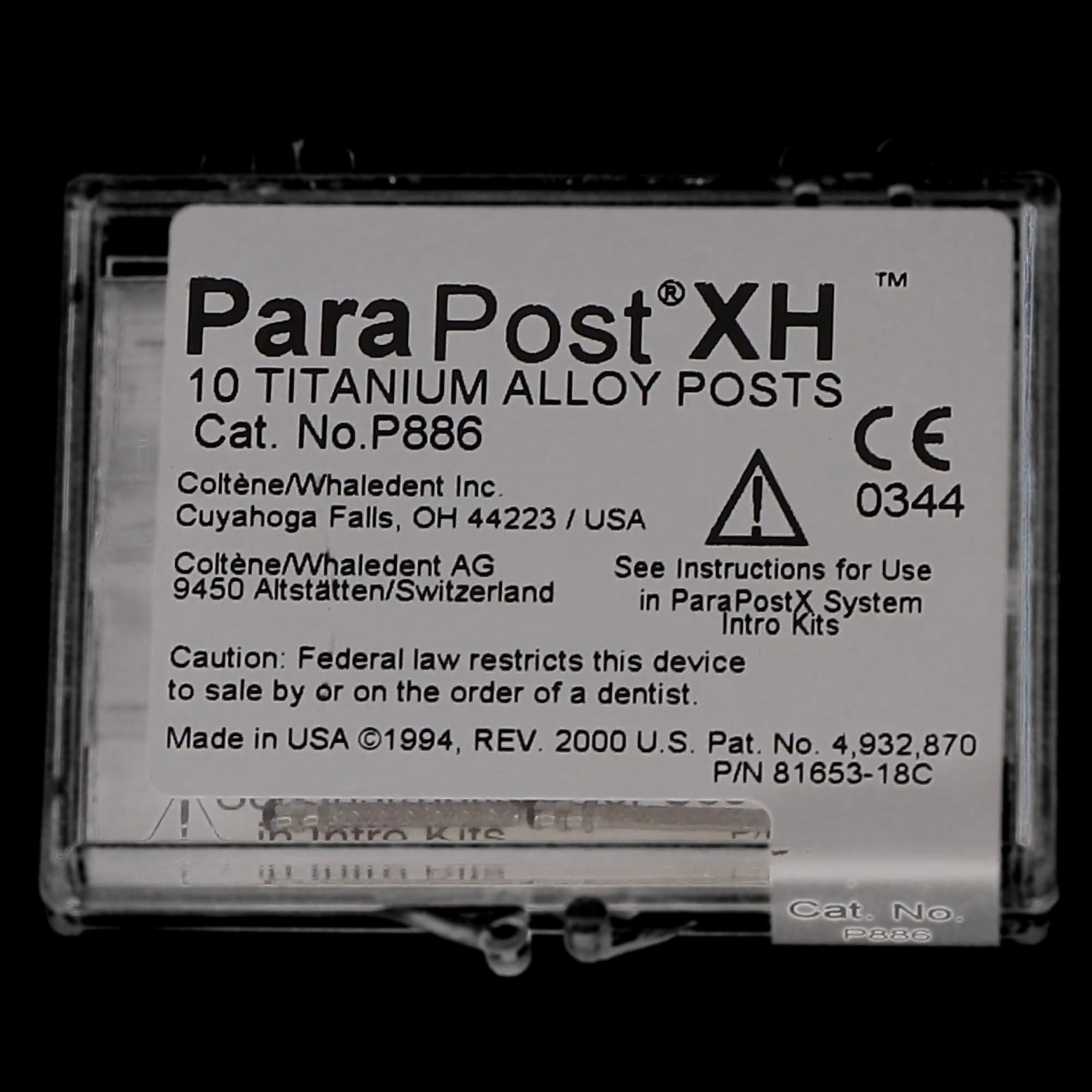 ParaPost XH Titanium Post, Size 6, Black, 0.060" (1.5mm), Refill, 10/Pk, P-88-6 thumbnail 6