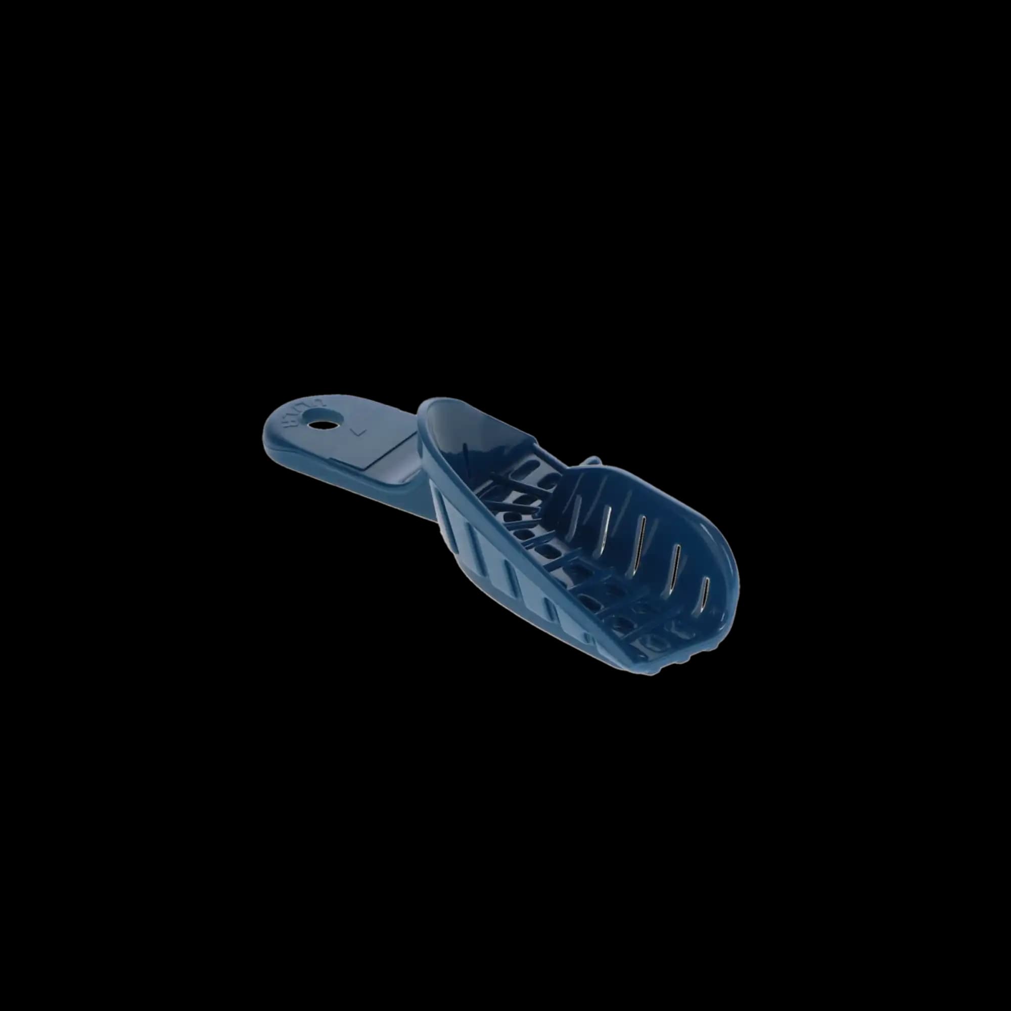 President Autoclavable Perforated Impression Tray, #7, Upper Left/Lower Right Quadrant, Blue, 12/Pk, C6956 thumbnail 3
