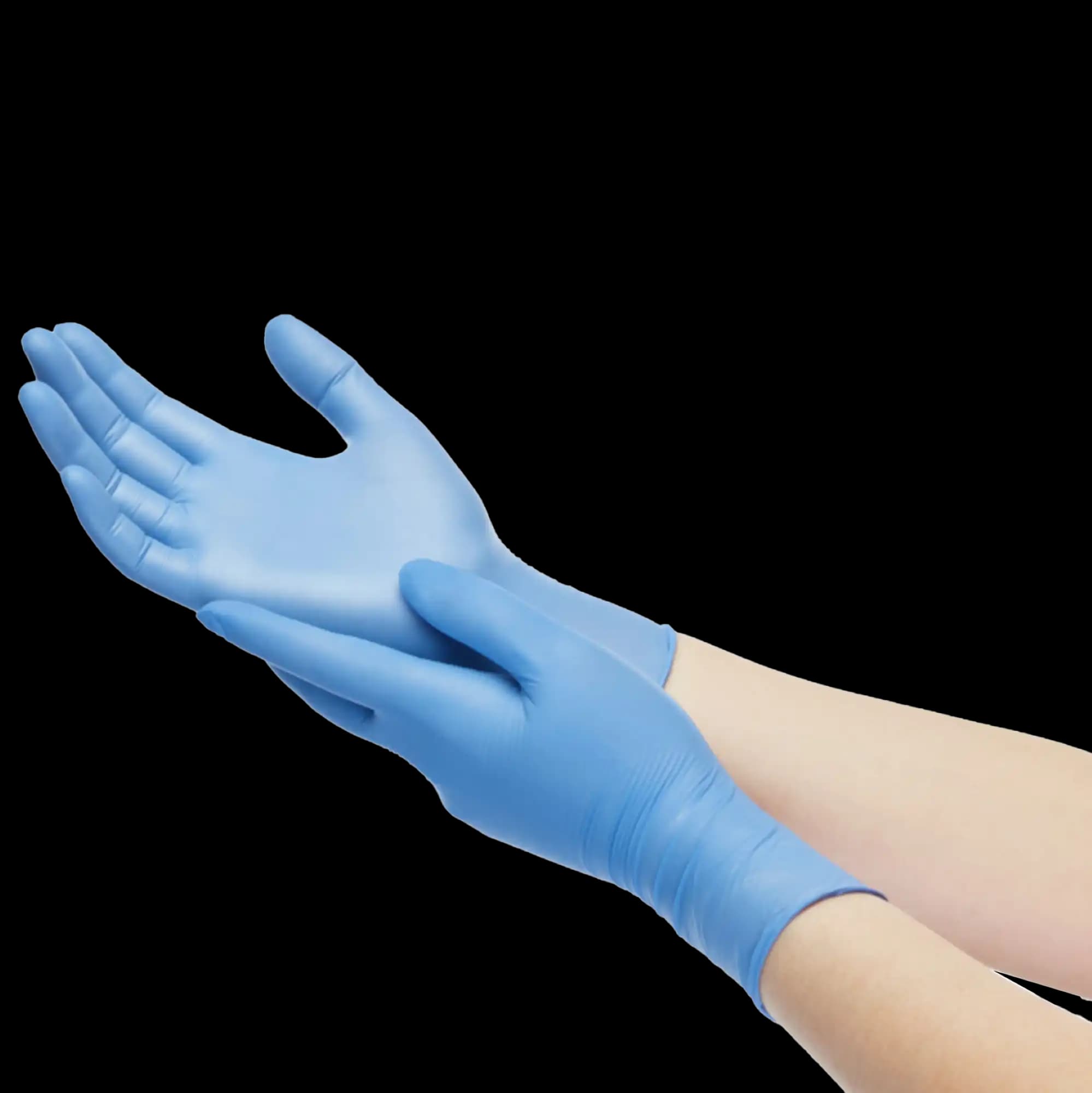 Cranberry Contour® Powder Free Nitrile Exam Gloves, Latex Free, Small, Blue, Fingertip Textured, 100/Box, CR3116 thumbnail 12