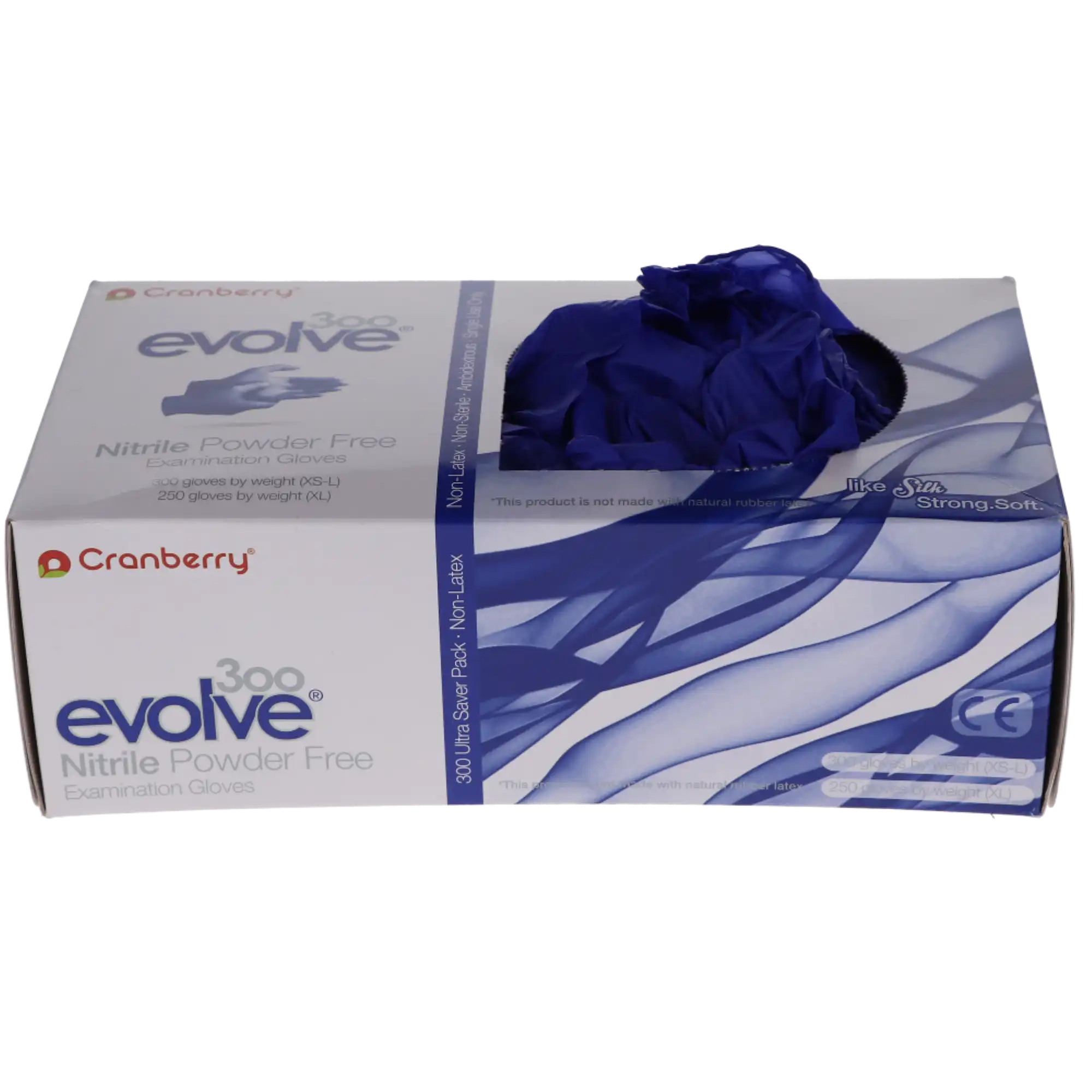 Cranberry Evolve300™ Powder-Free Nitrile Examination Gloves, Extra Small, Royal Blue, 300/Box, CR3305 thumbnail 11