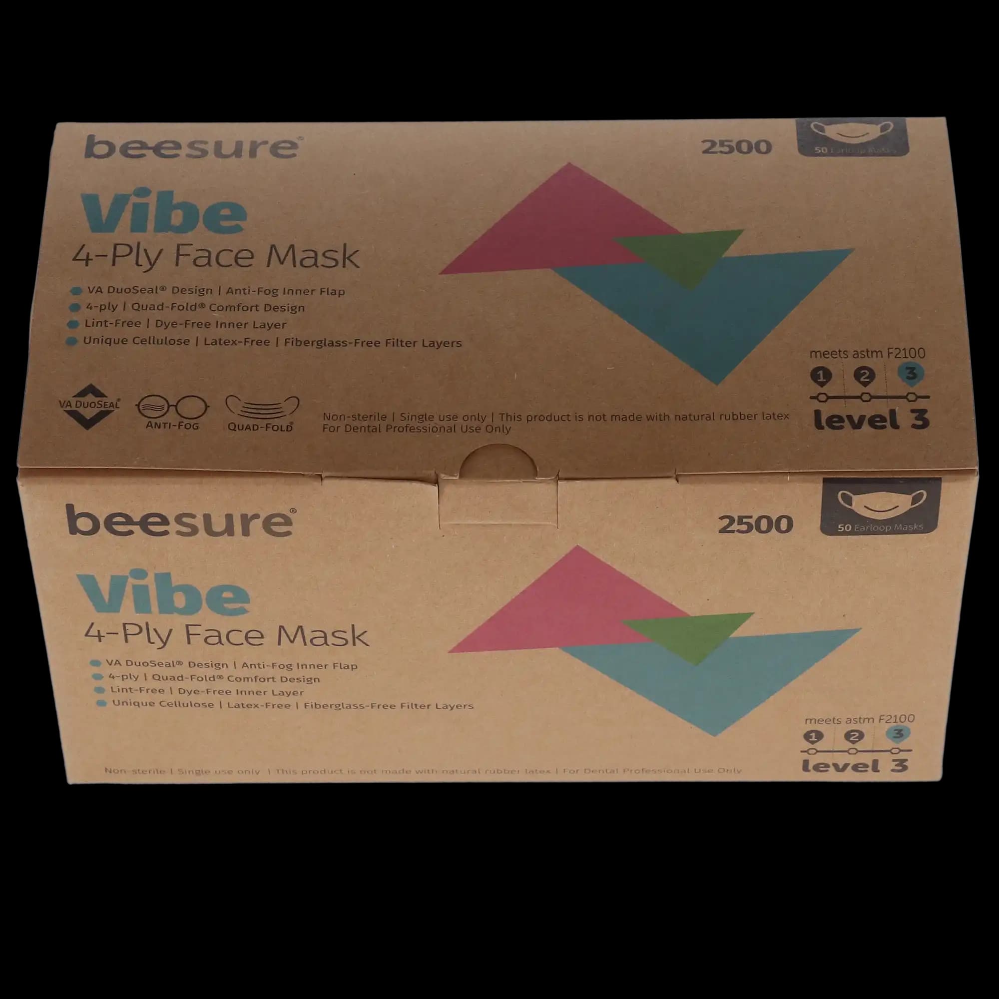 BeeSure Vibe Procedure Face Mask ASTM Level 3, Glamorous Pink, 50/Box, BE2530 thumbnail 15