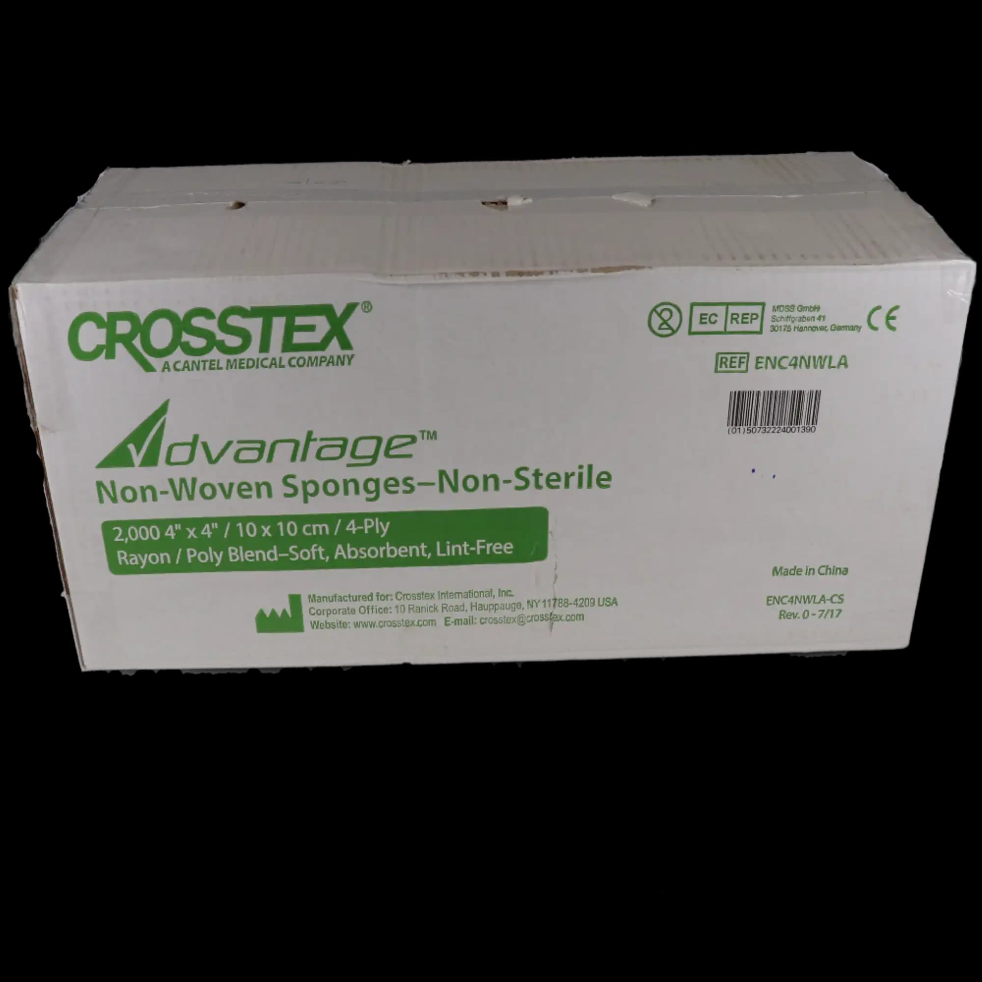 Crosstex Advantage Non-Woven Sponges, 4" x 4", 4-Ply, Non-Sterile, 2000/Case, ENC4NWLA thumbnail 5