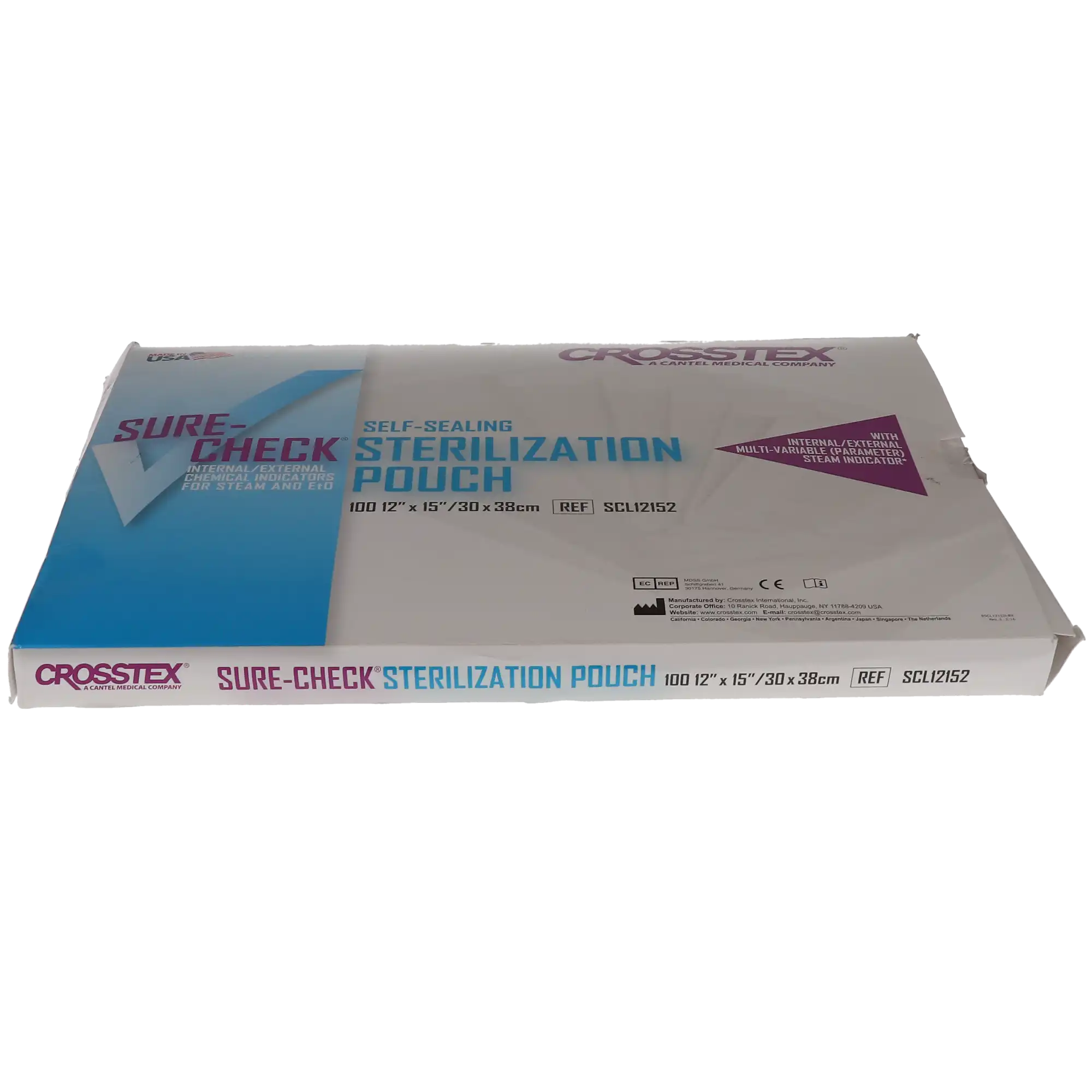 Crosstex Sure-Check Self-Sealing Sterilization Pouches, 12" x 15", 100/Box, SCL12152 thumbnail 5