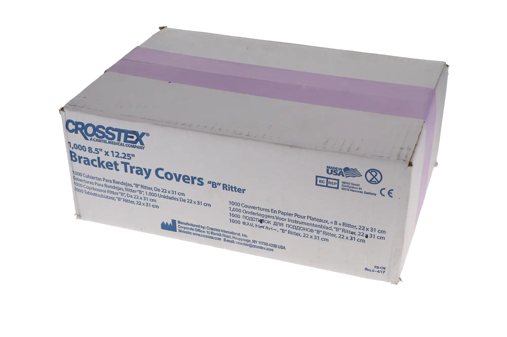 Crosstex Ritter B Heavyweight Paper Tray Covers, 8.5" x 12.25", Lavender, 1000/Pk, FBLV thumbnail 5