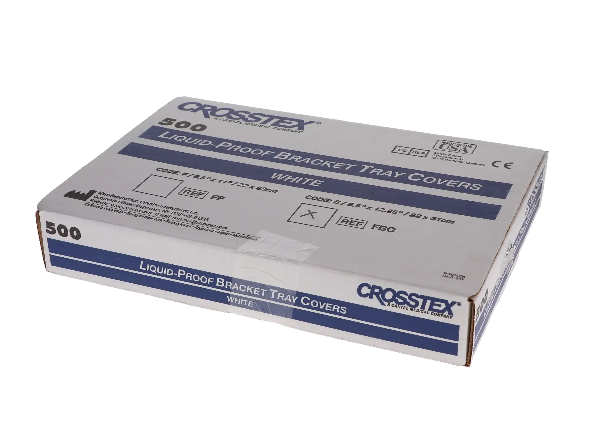 Crosstex Liquid-Proof Bracket Tray Covers, Ritter Size B, 8.5" x 12.25", White, 500/Box, FBC thumbnail 4