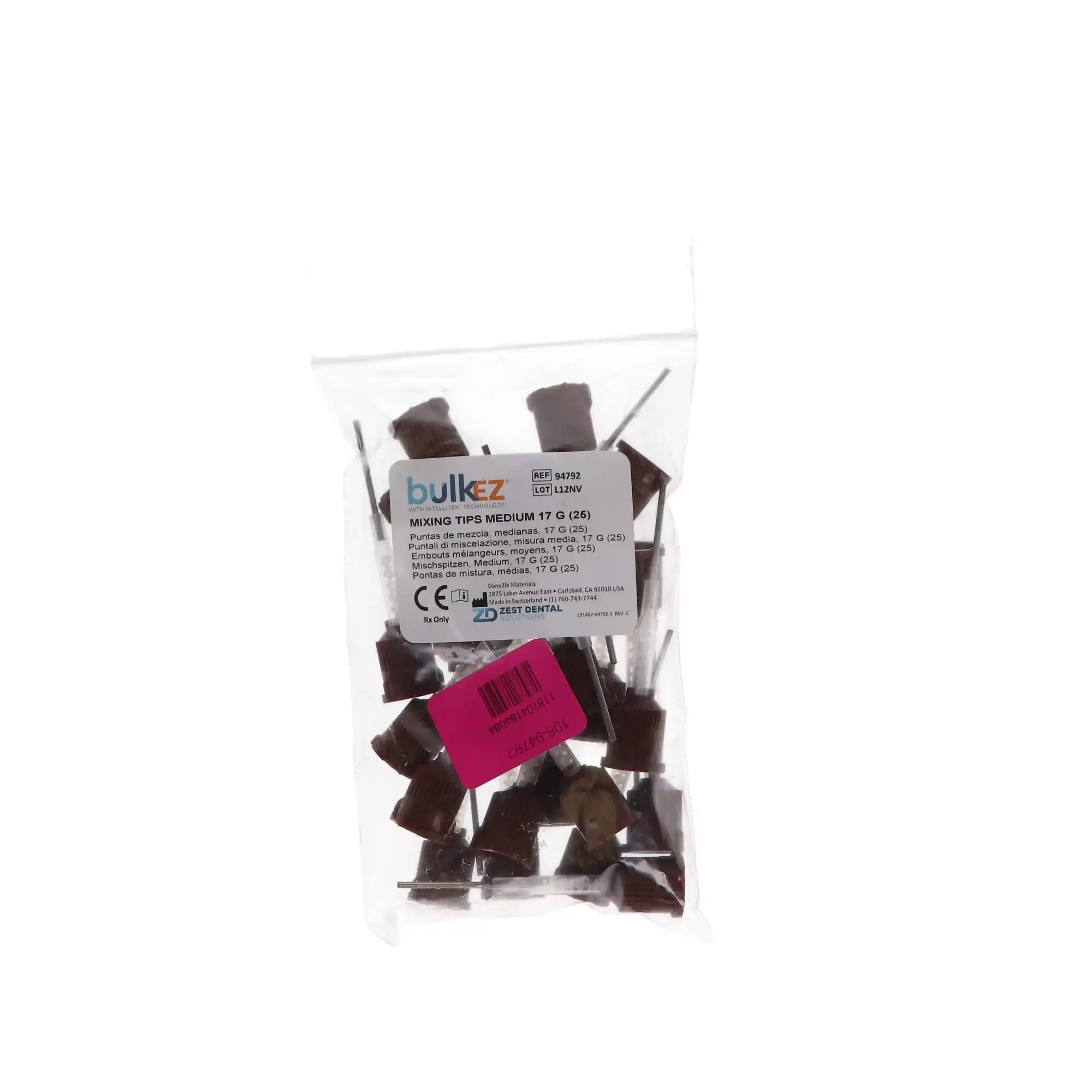 Danville Materials Bulk EZ Dual-Cure Composite Mixing Tips, 17 Gauge, Brown, Pre-Bent, 25/Pk, 94792 thumbnail 7