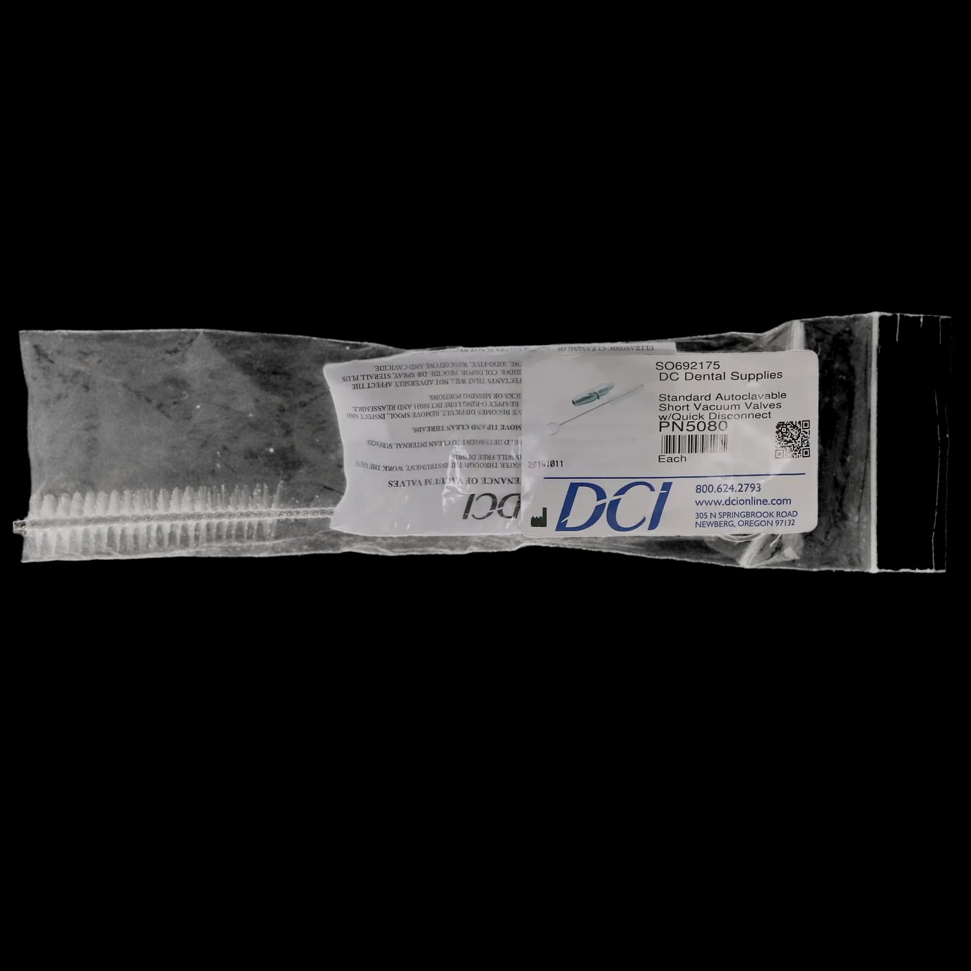 DCI International Premium HVE Valve, Short, with Quick Disconnect and Metal Lever, Anodized Aluminum, 1/Pk, 5080 thumbnail 5