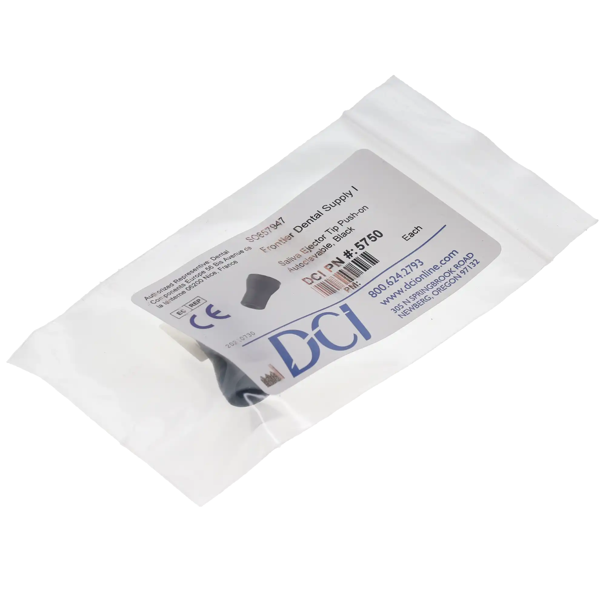 DCI International Push-On Saliva Ejector Tip, Plastic, Latex-Free, Autoclavable, Black, 1/Pk, 5750 thumbnail 5