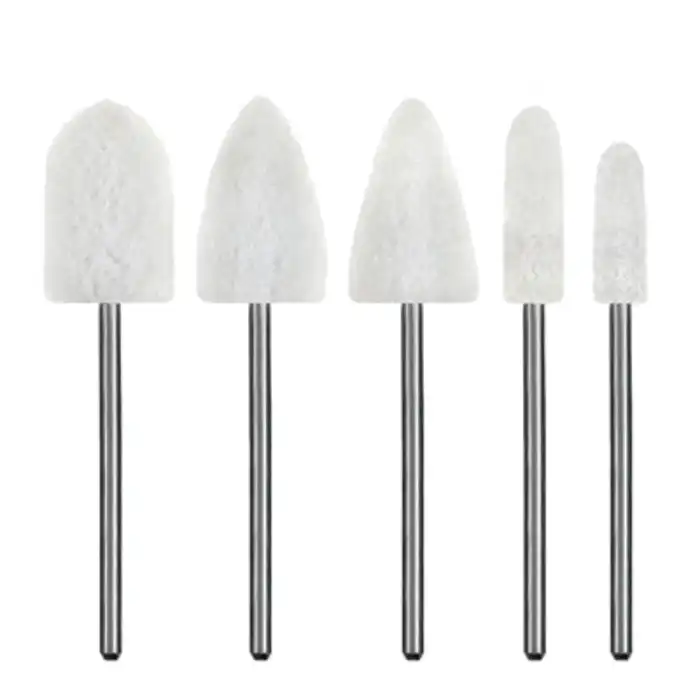 Dedeco Acrylic Trimmers, White, Shape 1, Medium Grit, Handpiece (HP), 3/32" Shank, 5/Box thumbnail 2