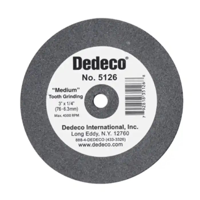 Dedeco Traditional Lathe Wheel, Black Medium, 3" x 3/8", 1/Pk thumbnail 2