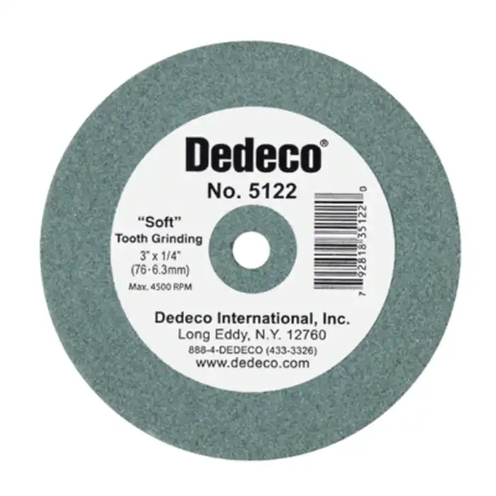 Dedeco Traditional Lathe Wheel, Green Soft, 3" x 3/8", 1/Pk, #5123 thumbnail 4