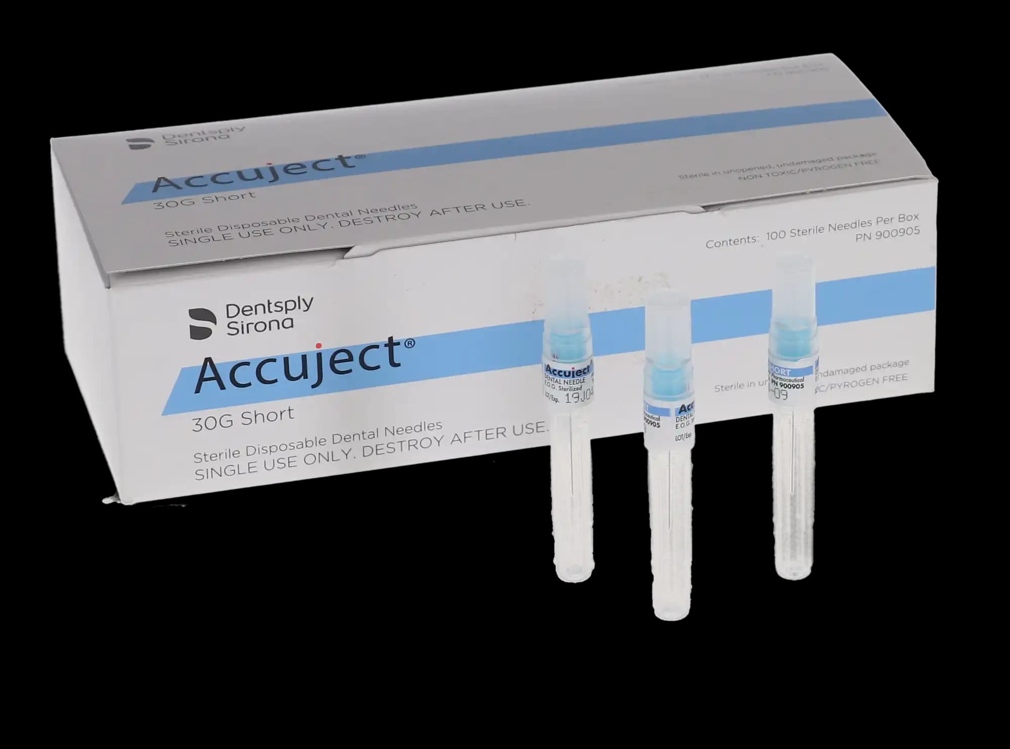 Accuject Disposable Dental Needles, Plastic Hub, 30 Gauge Short (21mm), Blue, 100/Box, 900905 thumbnail 10