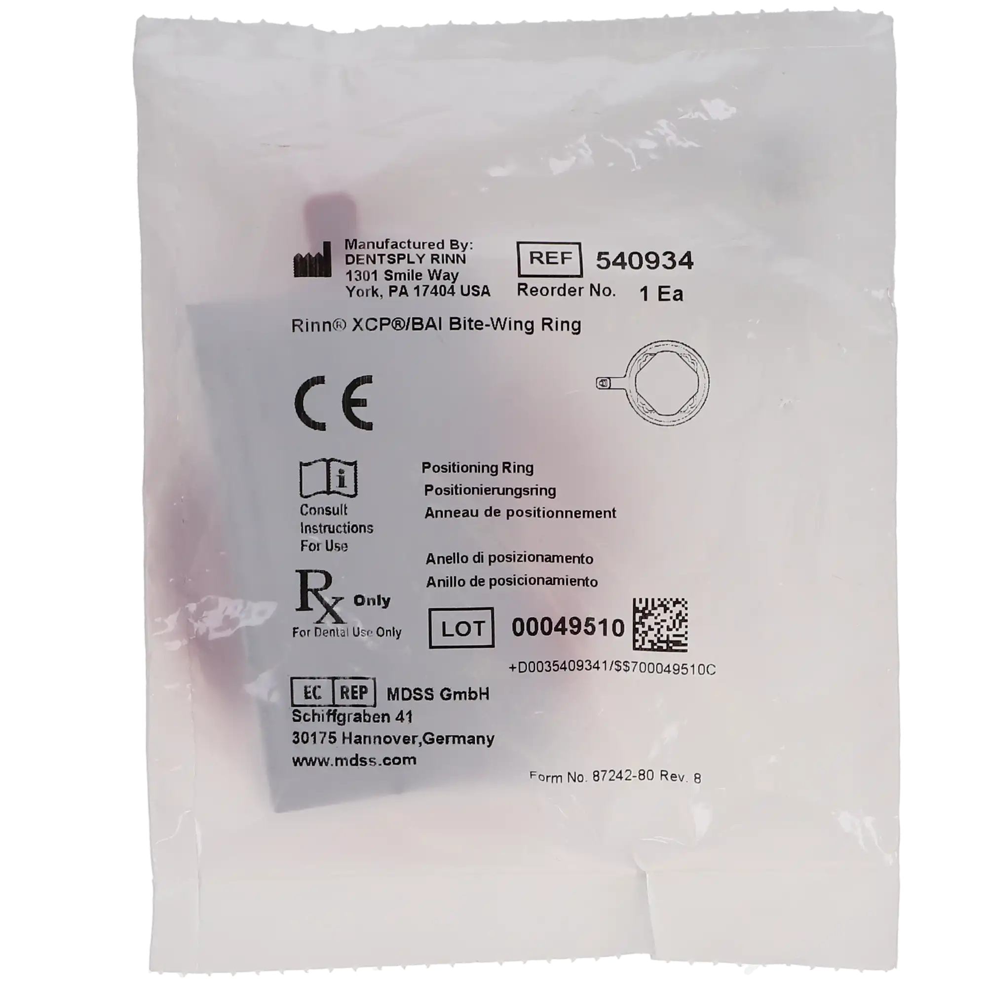 Dentsply Sirona Rinn XCP/BAI Bitewing Aiming Ring, Red, 54-0934 thumbnail 5
