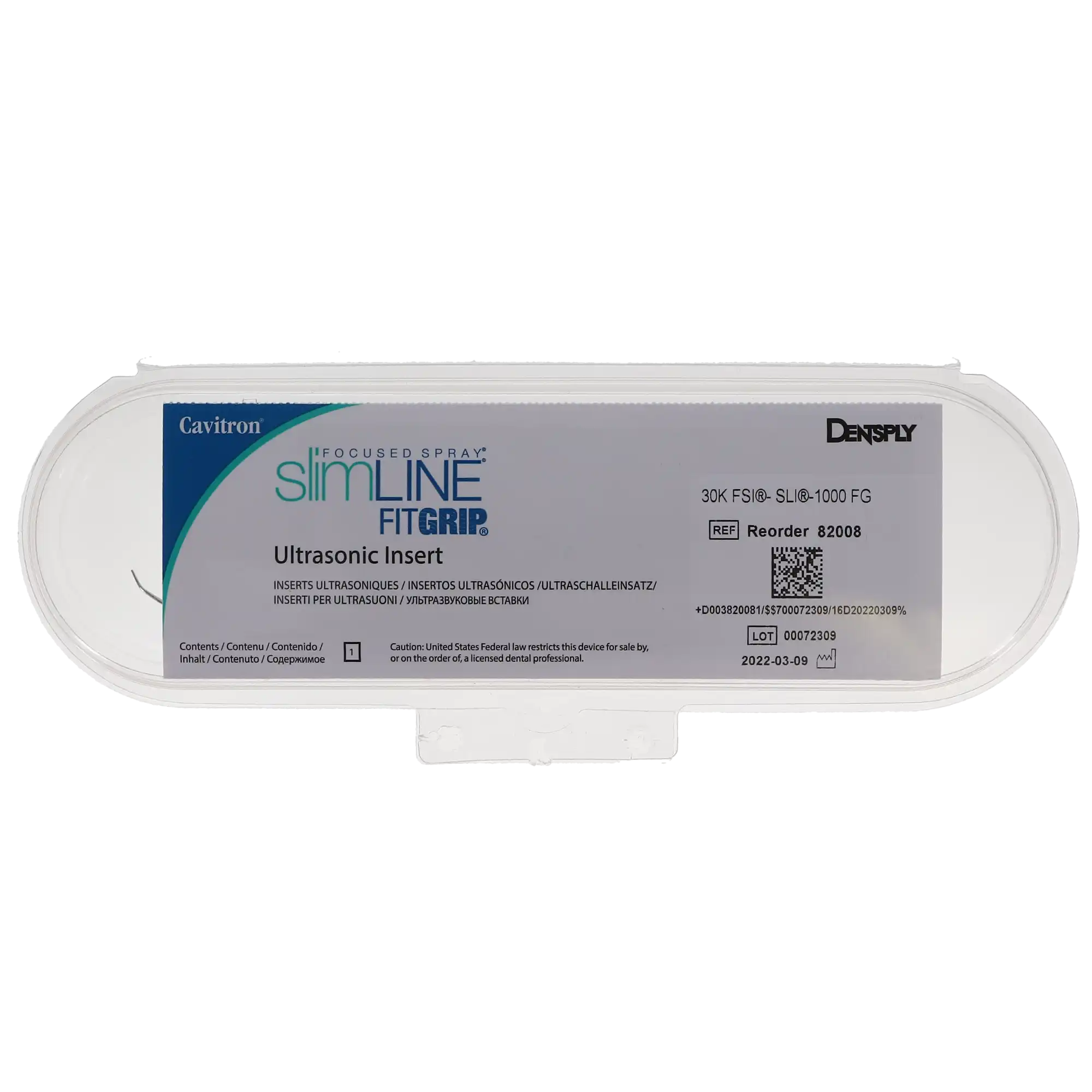 Dentsply Cavitron FSI SlimLINE-1000 Ultrasonic Insert, FitGrip, Triple Bend, Green, 30K, 1/Pk, 82008 thumbnail 11