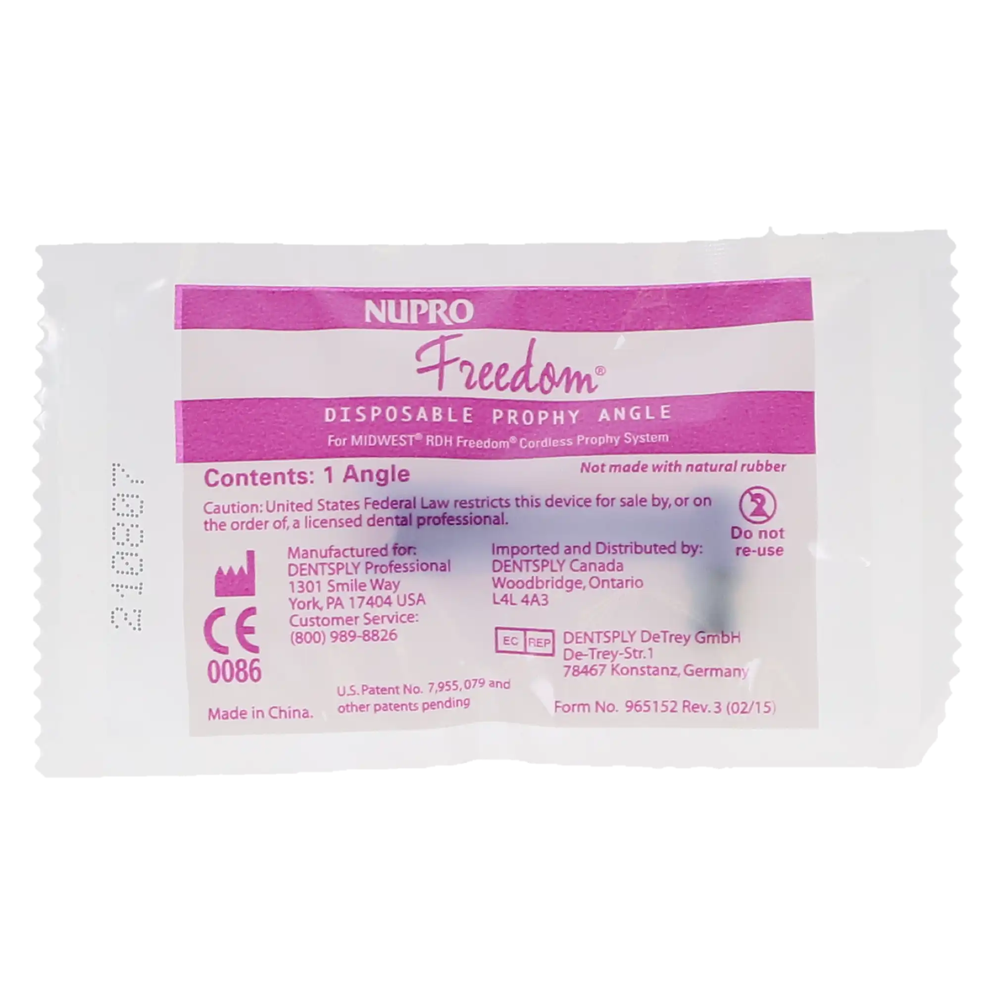 NUPRO Freedom Disposable Prophy Angles, Soft Cup, Lavender, 90°, Latex-Free, 200/Box, 965750 thumbnail 3