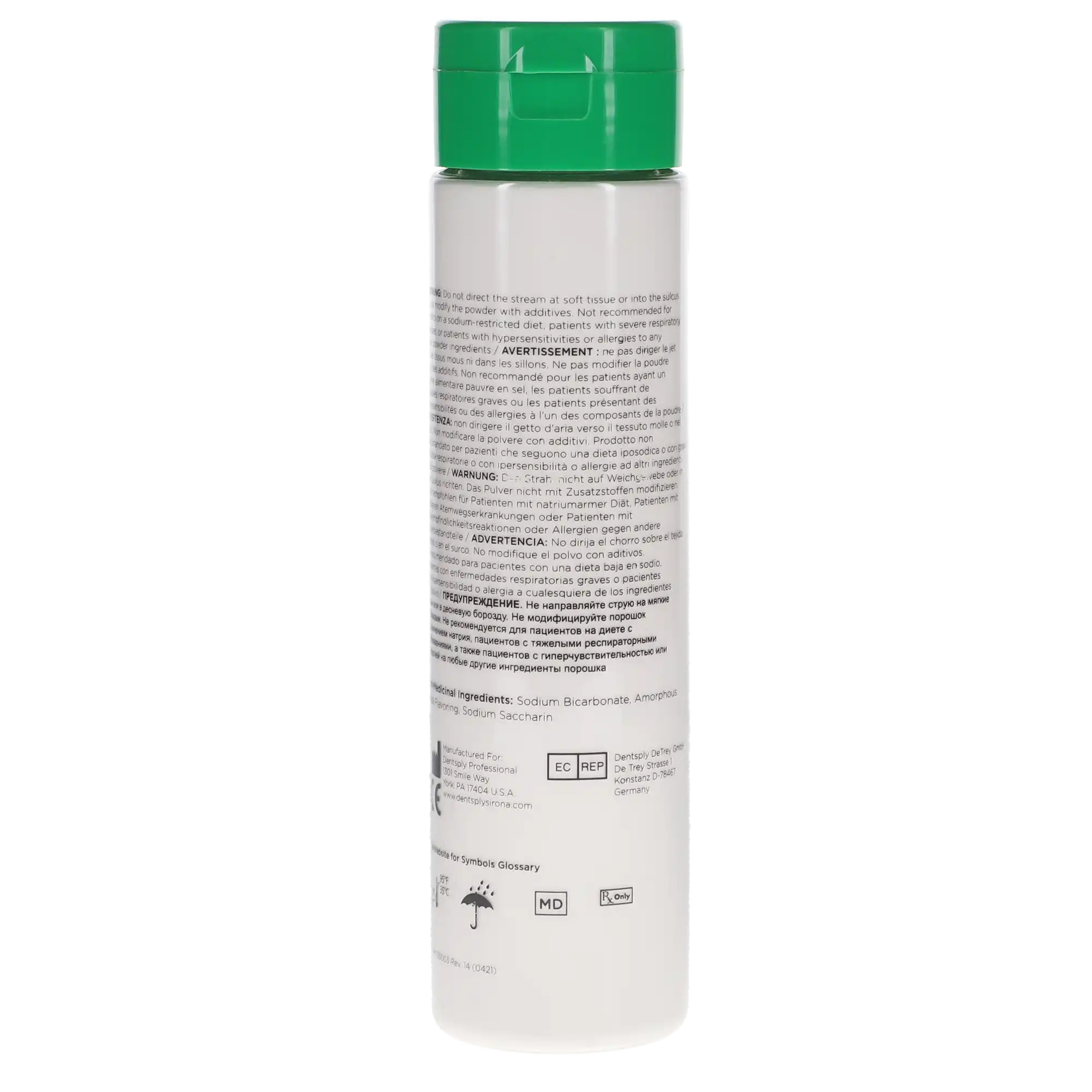 Cavitron Prophy-Jet Prophy Powder, Mint, Sodium Bicarbonate, 13 oz Bottle, 1/Pk, 130002P thumbnail 2
