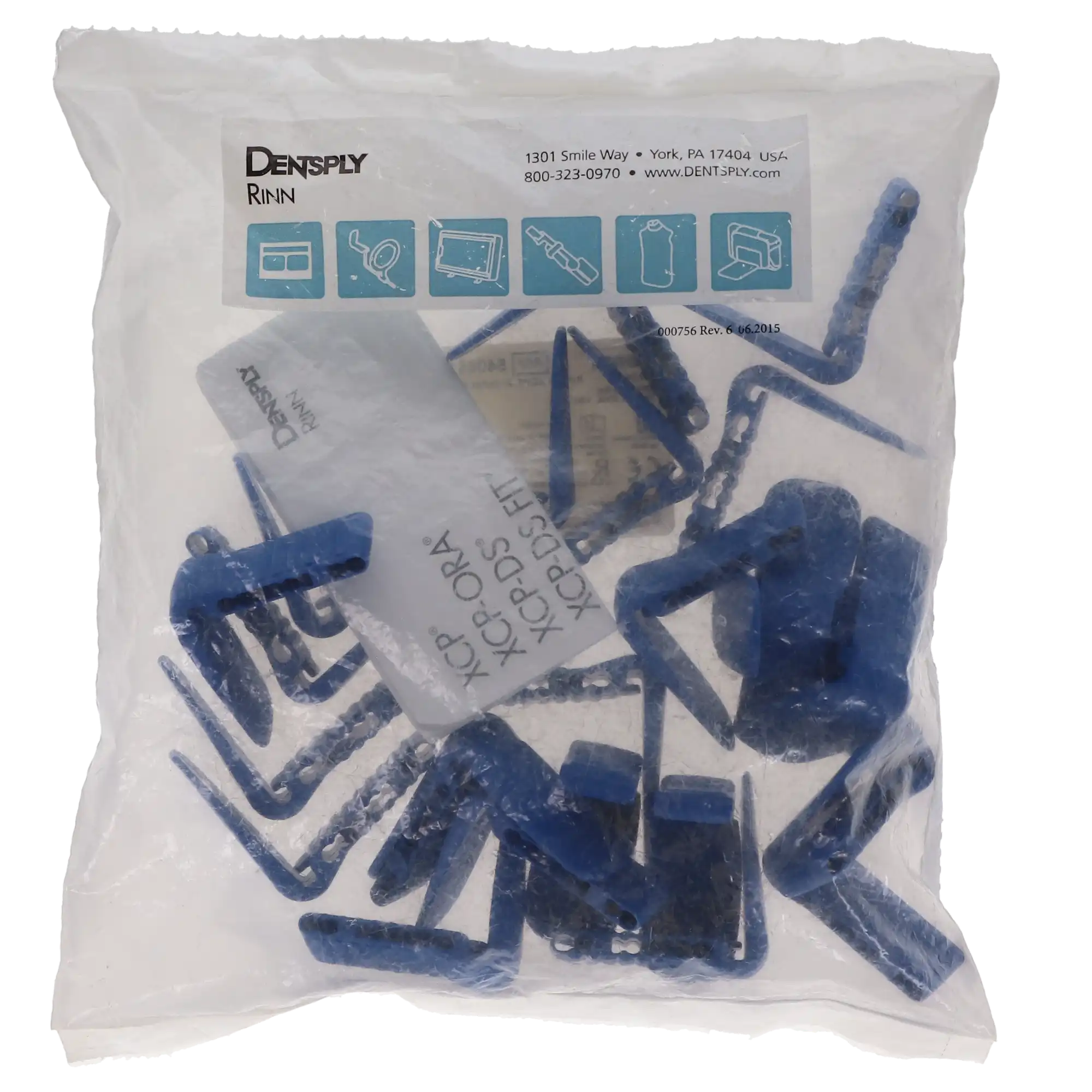 Dentsply Sirona XCP Color-Coded Anterior Bite Blocks, Blue, 25/Box, 54-0861 thumbnail 6