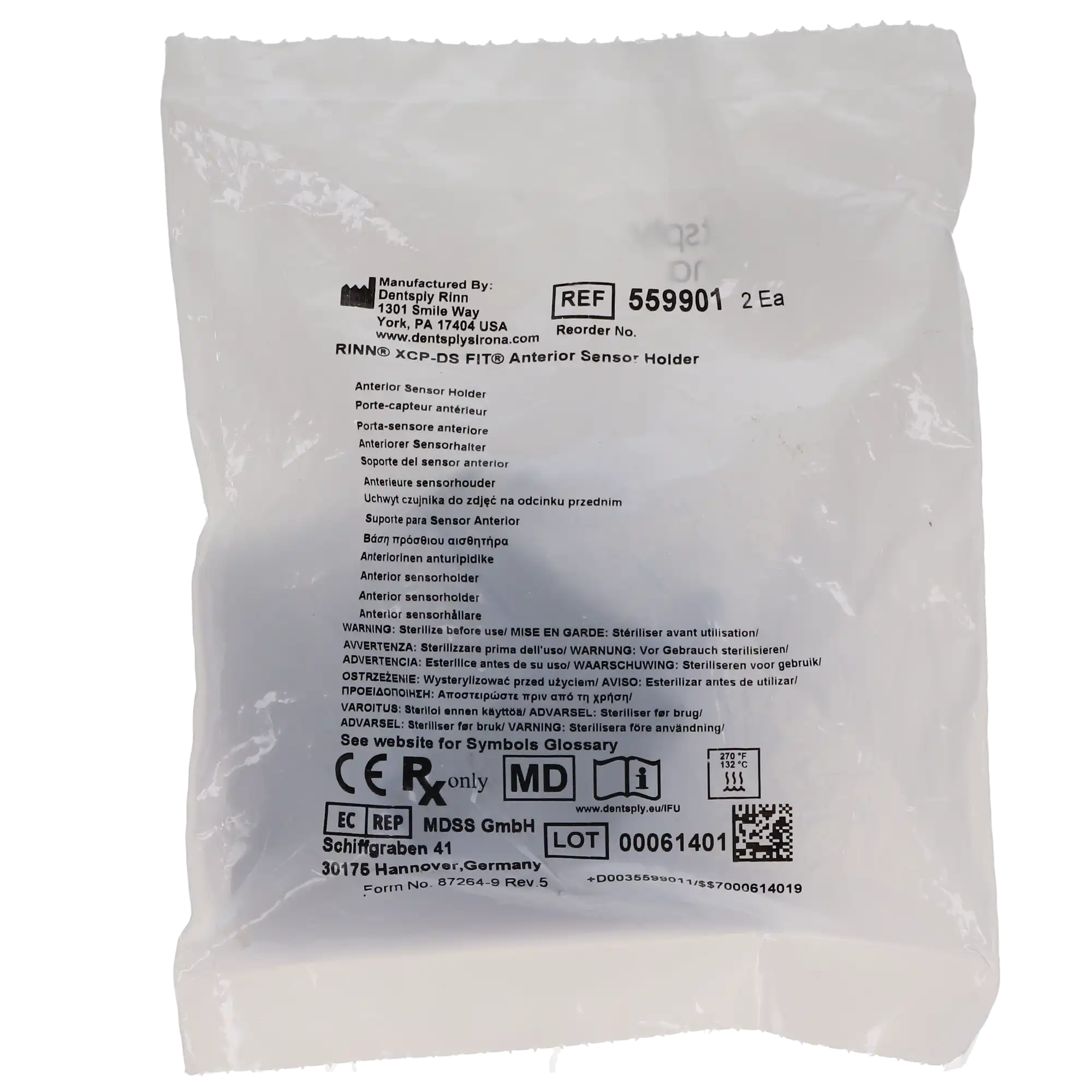 Dentsply Sirona XCP-DS FIT Anterior Biteblock Refill, Blue, Self-Adjusting Clip for Sensor Sizes 0-2, Autoclavable, 2/Pk, 559901 thumbnail 5