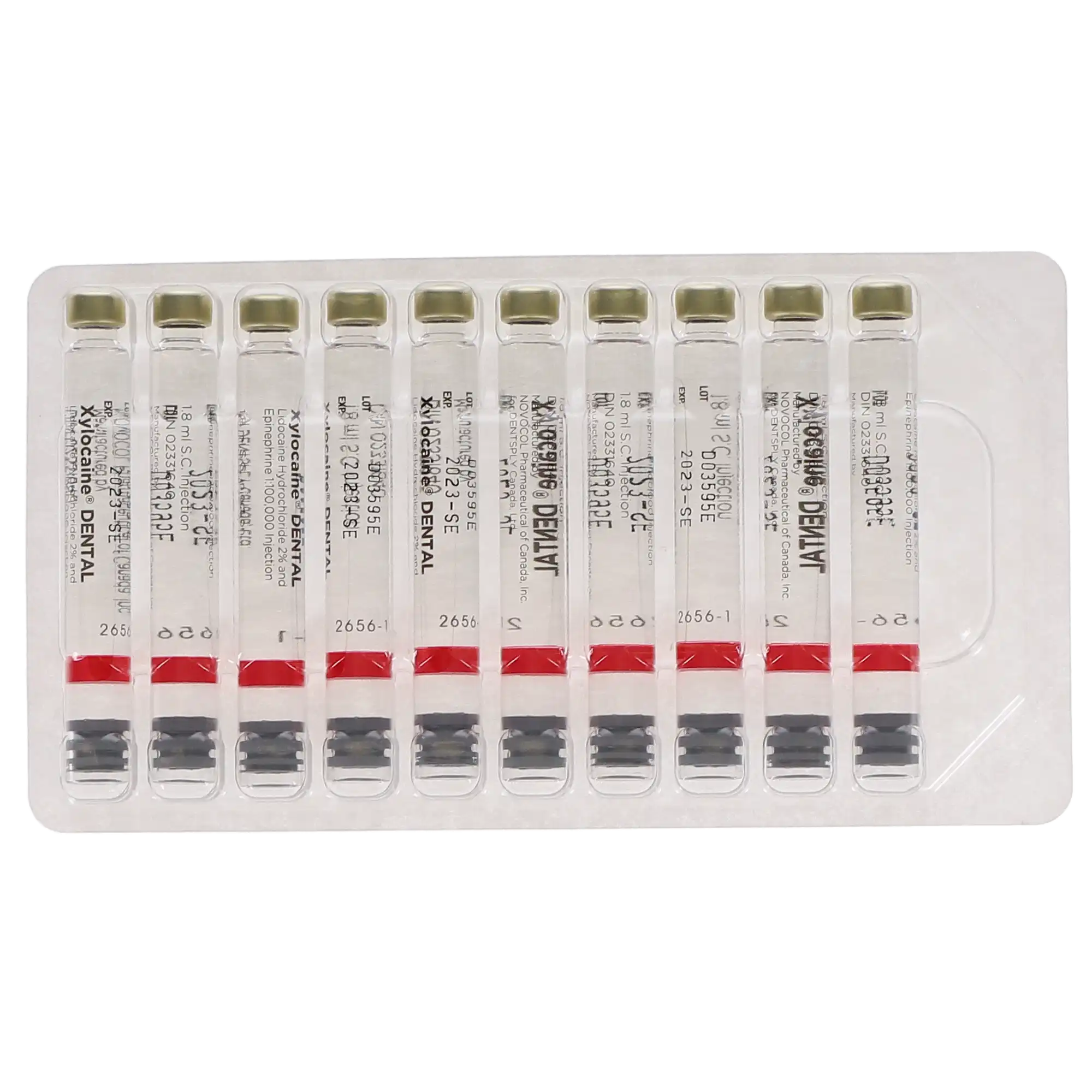 Xylocaine 2% Lidocaine HCl with Epinephrine 1:100,000 Dental Anesthetic Cartridges, 1.7 mL, Red, 50/Pk, 80015 thumbnail 5