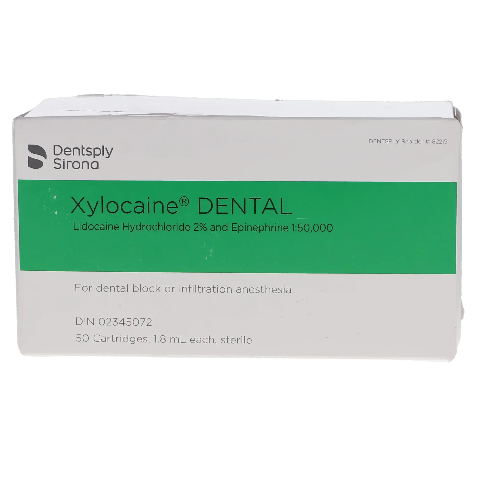 Xylocaine 2% Lidocaine HCl with Epinephrine 1:50,000 Dental Anesthetic Cartridges, 1.7 mL, Green, 50/Box, 22216 thumbnail 10