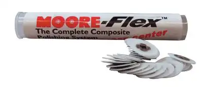 Moore-Flex Polishing Discs, Mini Refill, 5/8", Coarse, White, 100/Pk, BC-58-1C4 thumbnail 2