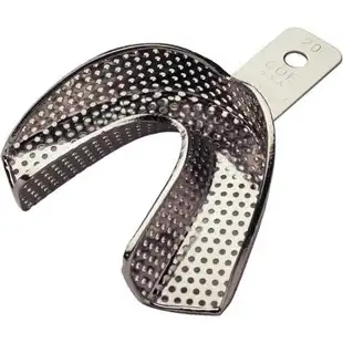 COE Nickel-Plated Perforated Metal Impression Tray, #20 Large Lower, Full-Arch, 1/Pk, 260201 thumbnail 4