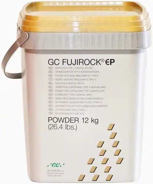 GC Fujirock EP Type IV Die Stone, Classic Line, Golden Brown, 12 kg (26.4 lb) Pail thumbnail 2