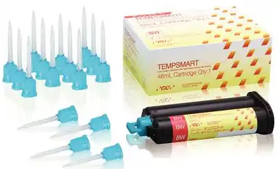 GC America TempSmart Temporary Crown & Bridge Material, Dual-Cured Bis-Acrylic Composite, Shade BW, 48 mL Cartridge (1:1 Ratio) with 16 Mixing Tips, Ref 009397 thumbnail 9