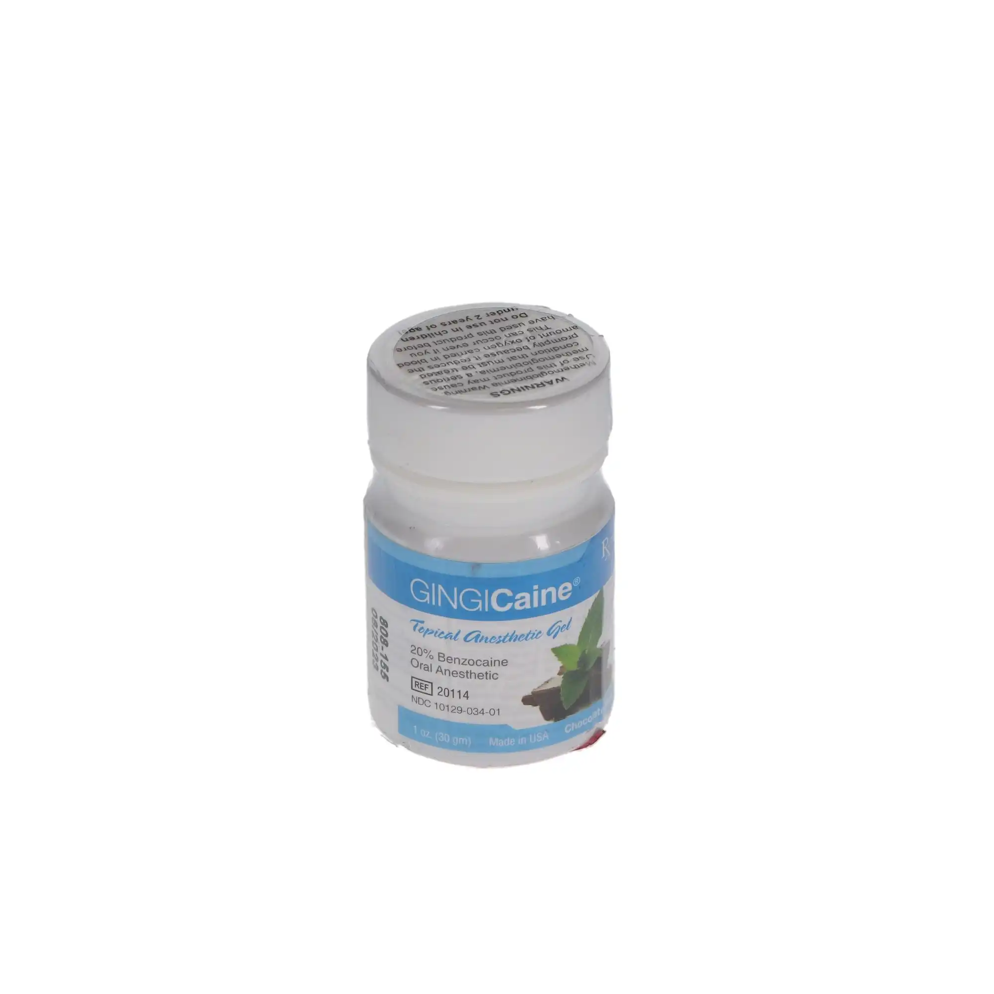 Gingicaine Topical Anesthetic Gel, 20% Benzocaine, Chocolate Mint, 1 oz Jar, 1/Pk, 20114 thumbnail 3
