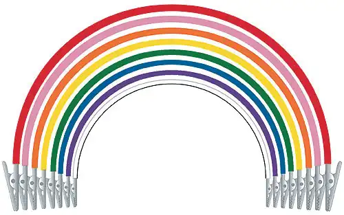 Hager Worldwide Super Bib Clips, Assorted Colors, 5/Pk, 605310 thumbnail 3