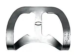 Hu-Friedy Rubber Dam Clamp, #212SA, Anterior, Satin Steel, Wingless, 1/Pk, RDCM212SA thumbnail 2