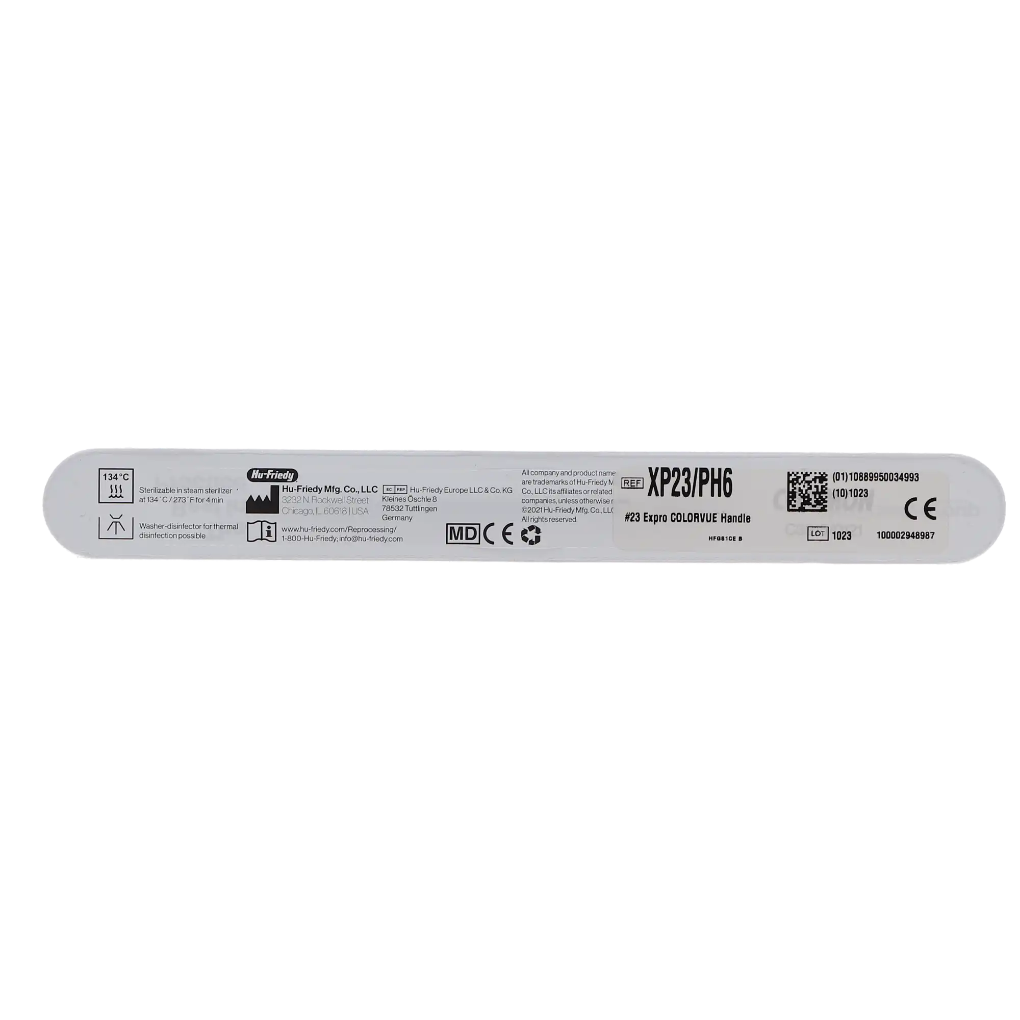 Hu-Friedy ColorVue Expro 23 Explorer/Probe Handle, #6 Satin Steel, Double-Ended, XP23/PH6 thumbnail 4
