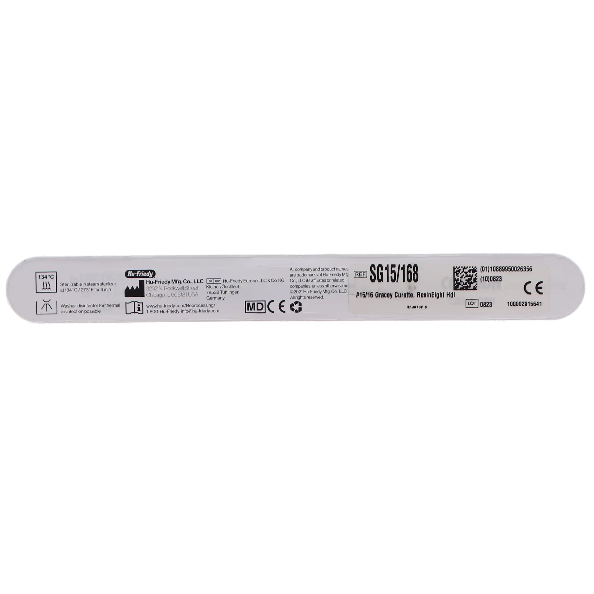 Hu-Friedy Gracey Curette 15/16, Double-Ended, #8 ResinEight Handle, SG15/168 thumbnail 4