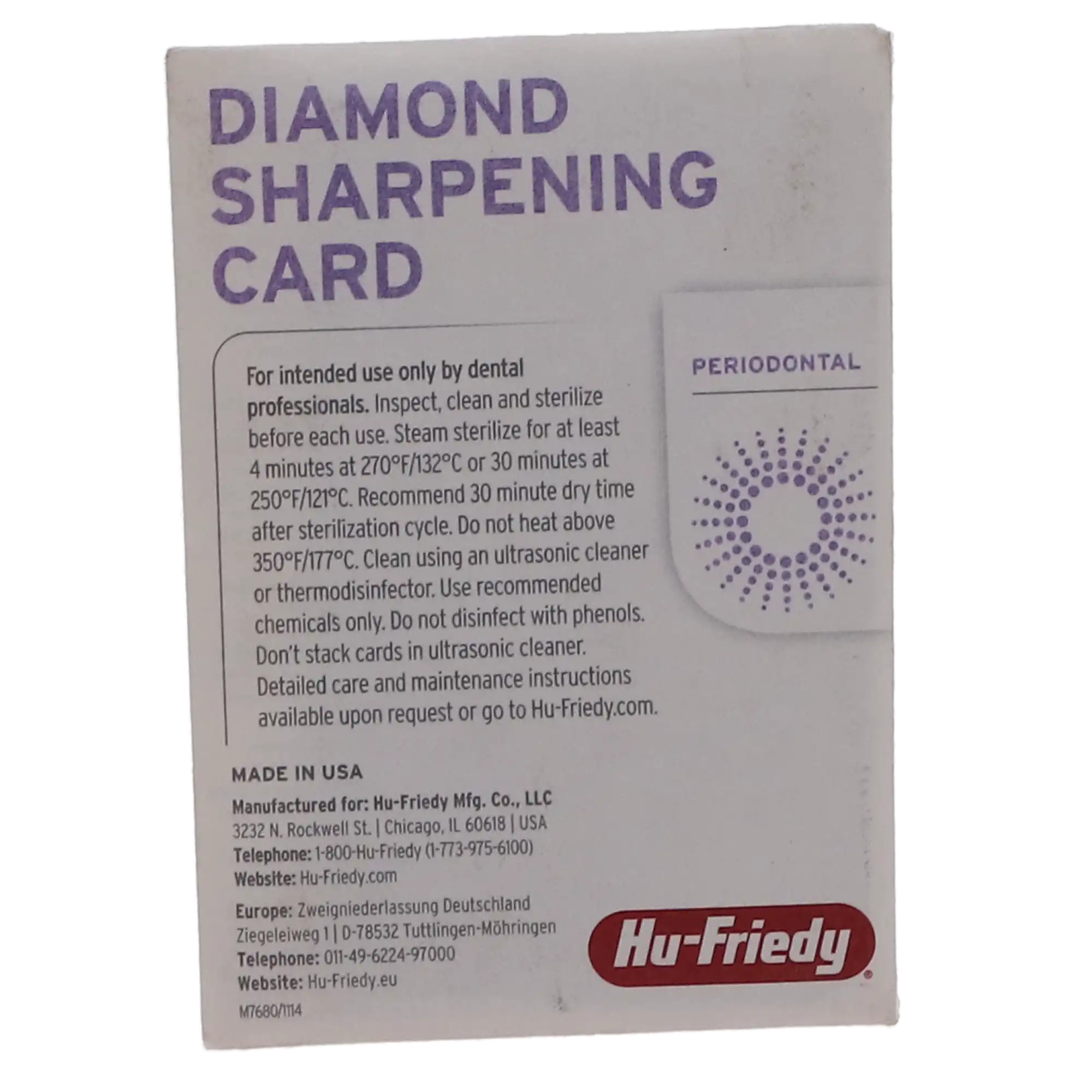 Hu-Friedy Diamond Sharpening Card, Medium Grit, Rectangular, 1/Pk, DSCMED thumbnail 5